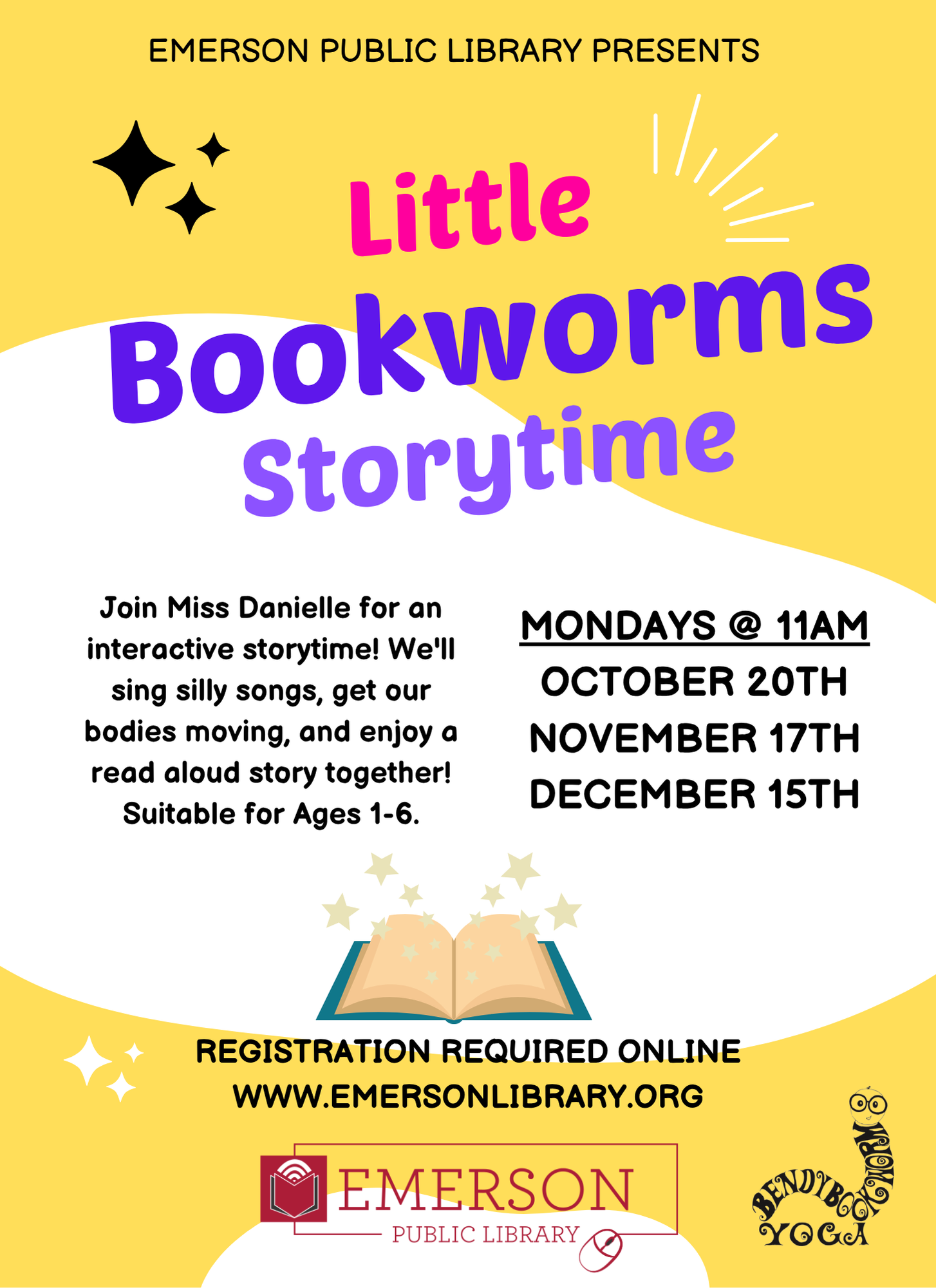 Little Bookworms Storytime, Ages 1-6