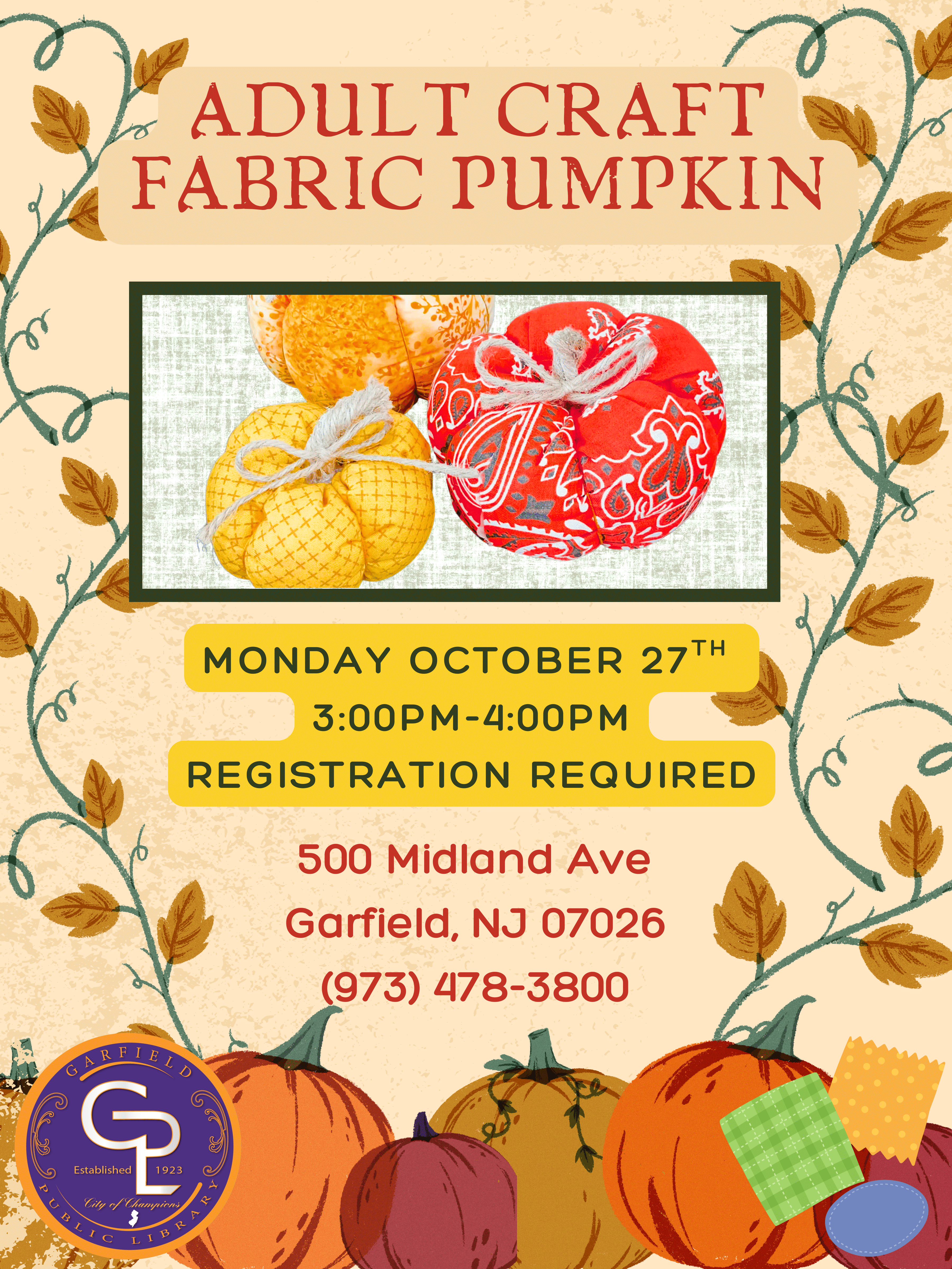 Fabric Pumpkins Craft