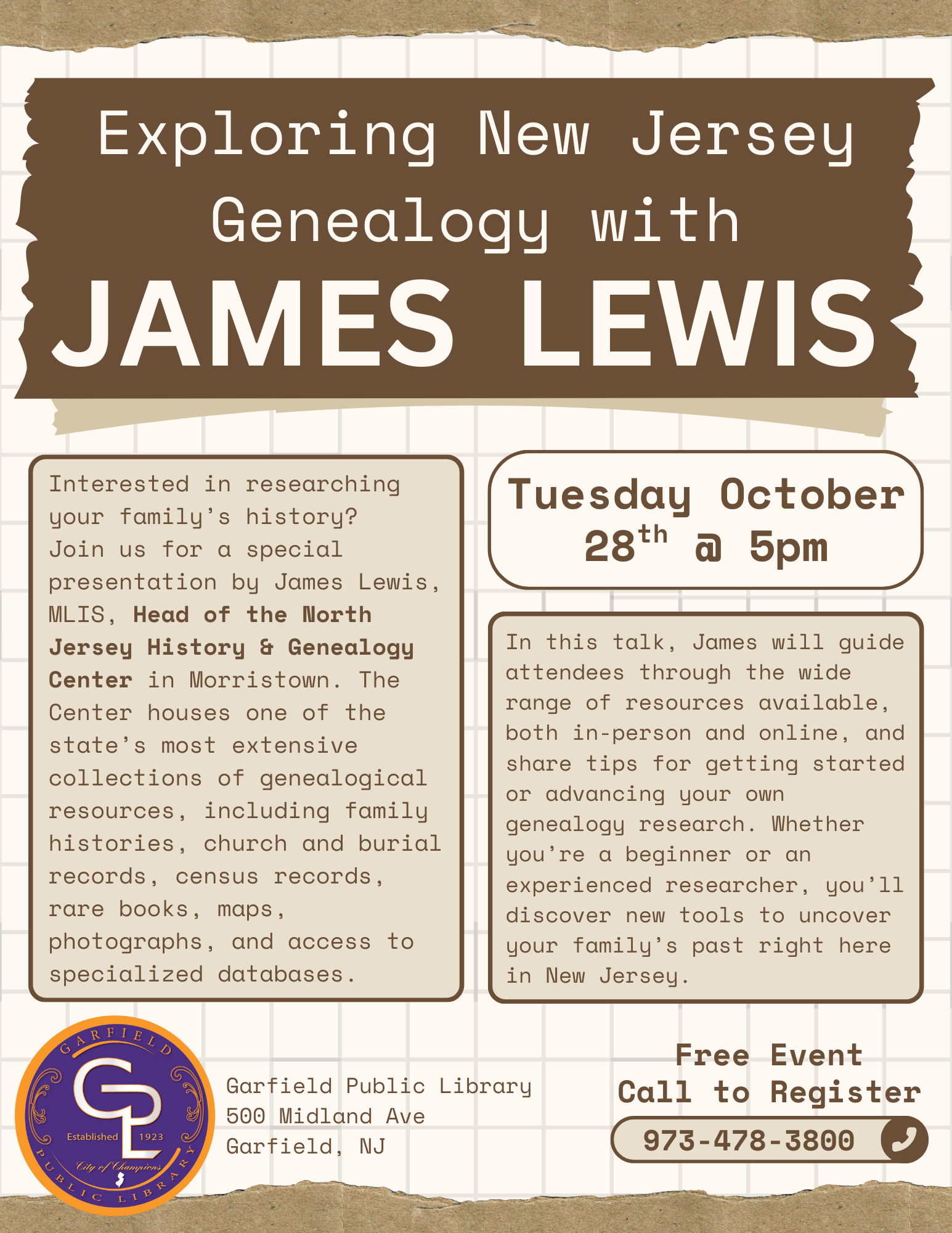 Exploring New Jersey Genealogy with James Lewis