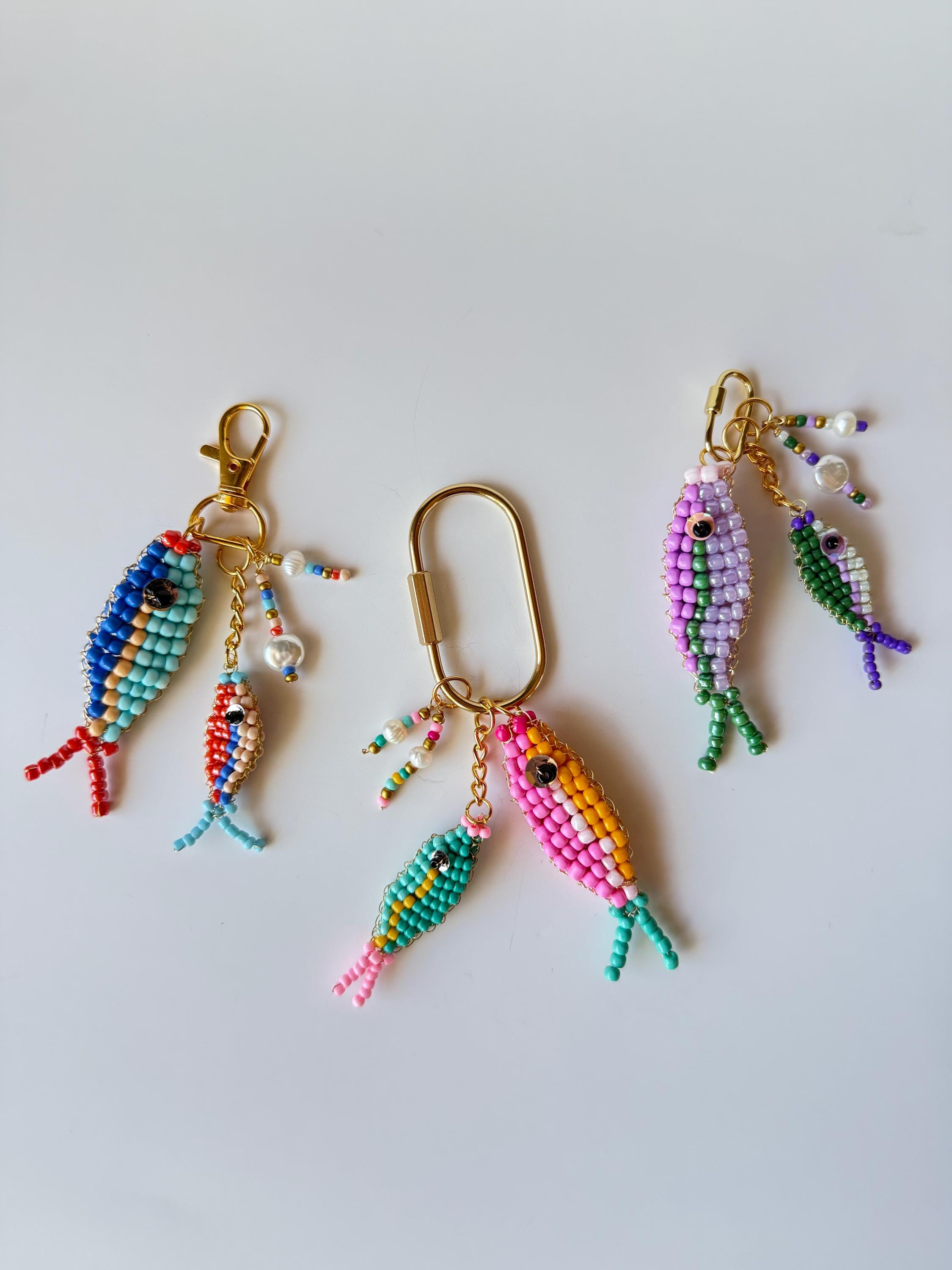 Beaded Sardine Charm
