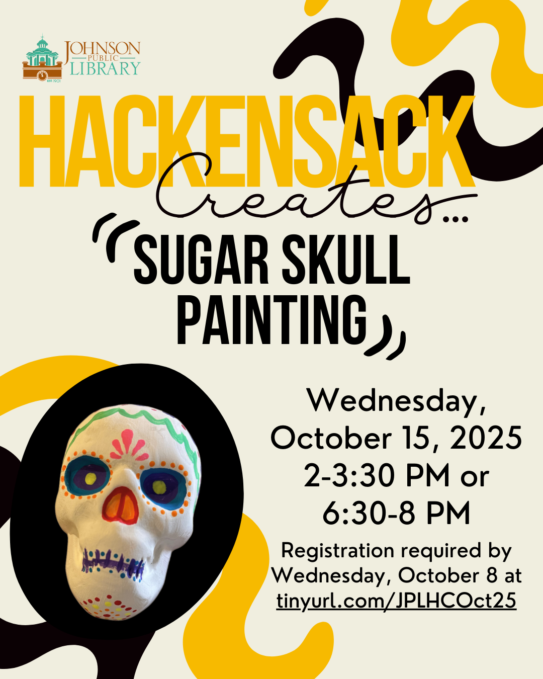 (R) Hackensack Creates...Sugar Skull Painting