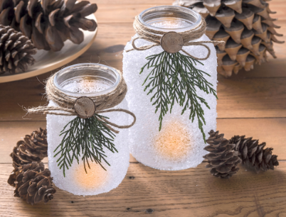 (R) Hackensack Creates...Frosted Mason Jar Luminaries