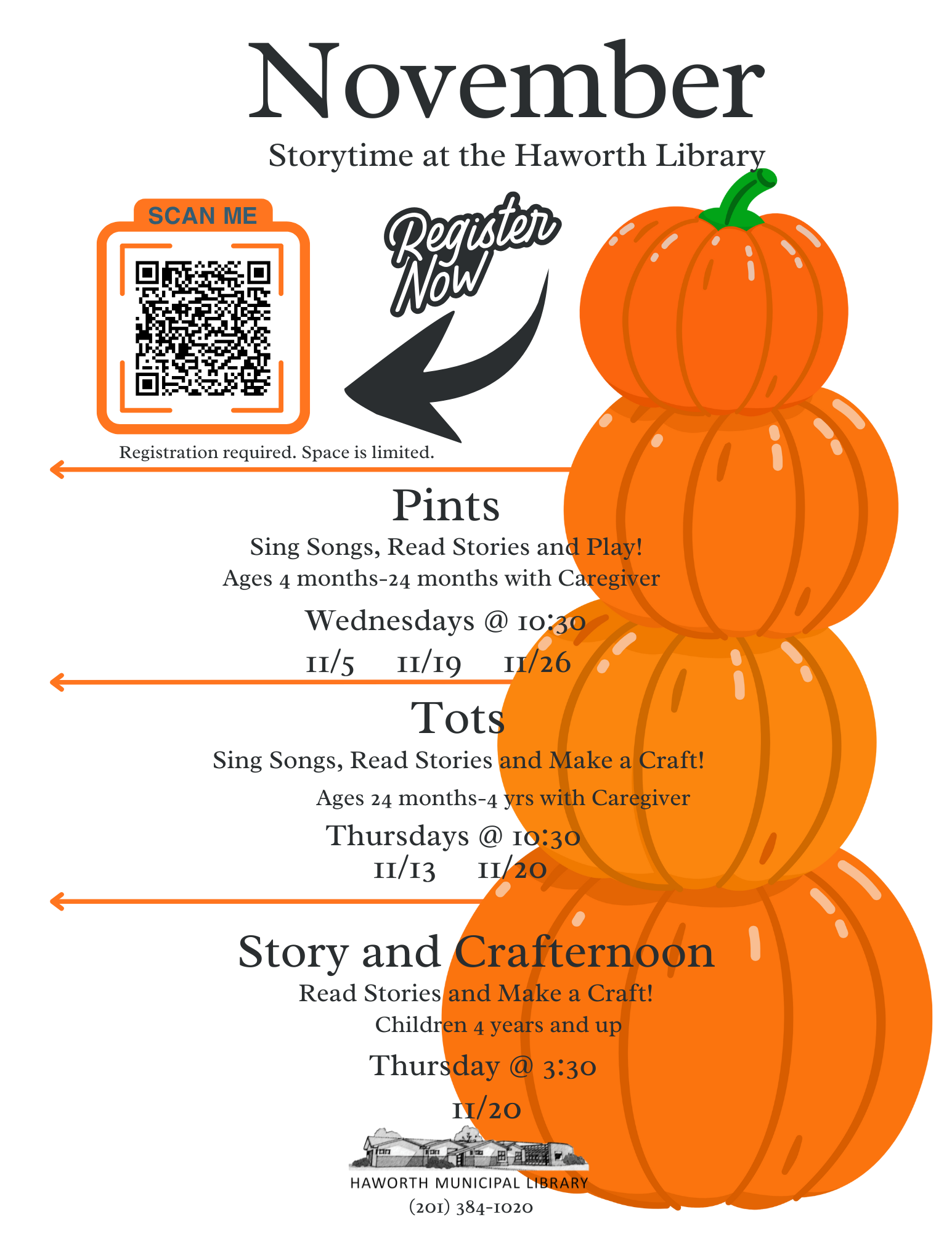 Pints Storytime, Songs and Play (3m-24m)