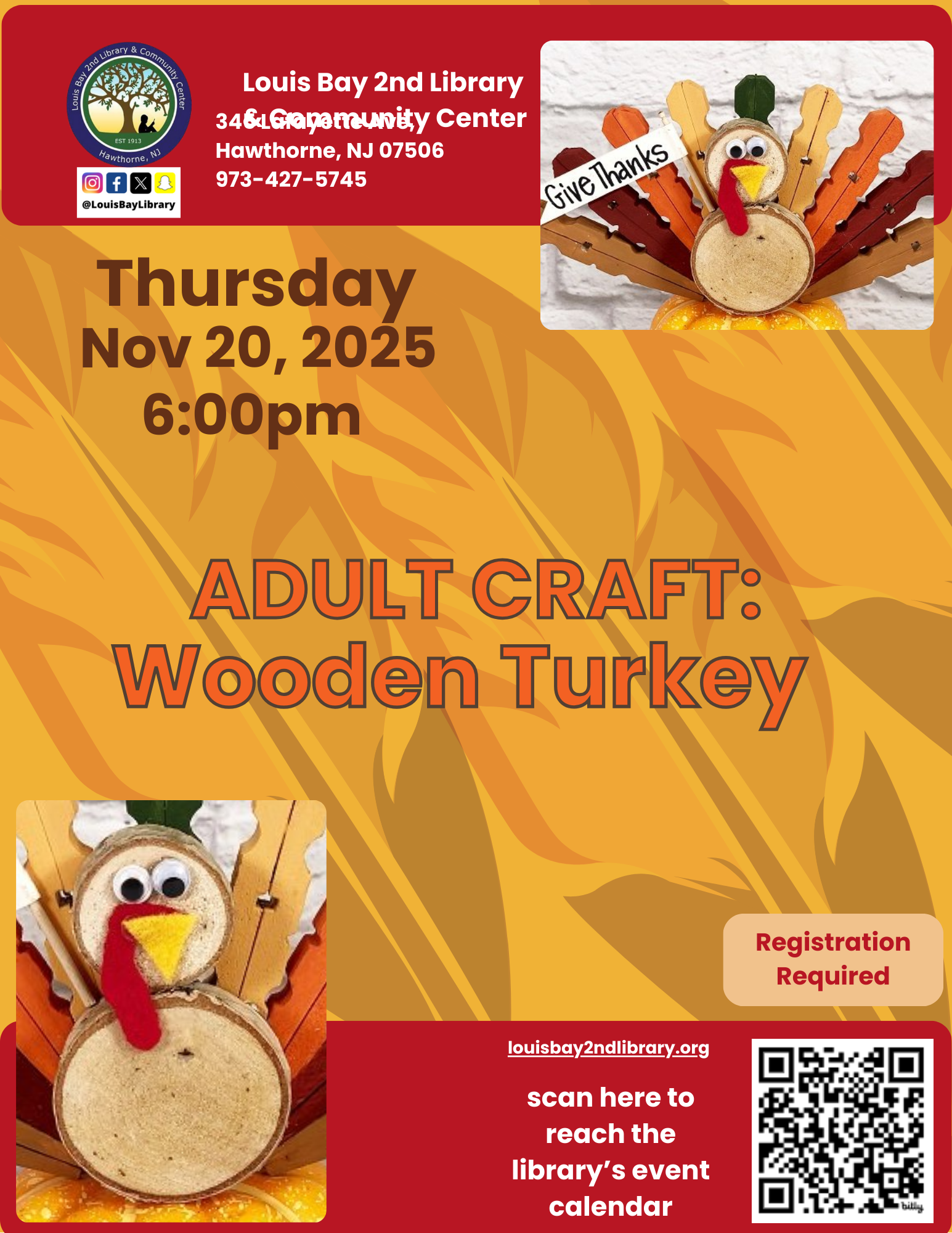 Adult Craft - Wooden Turkey
