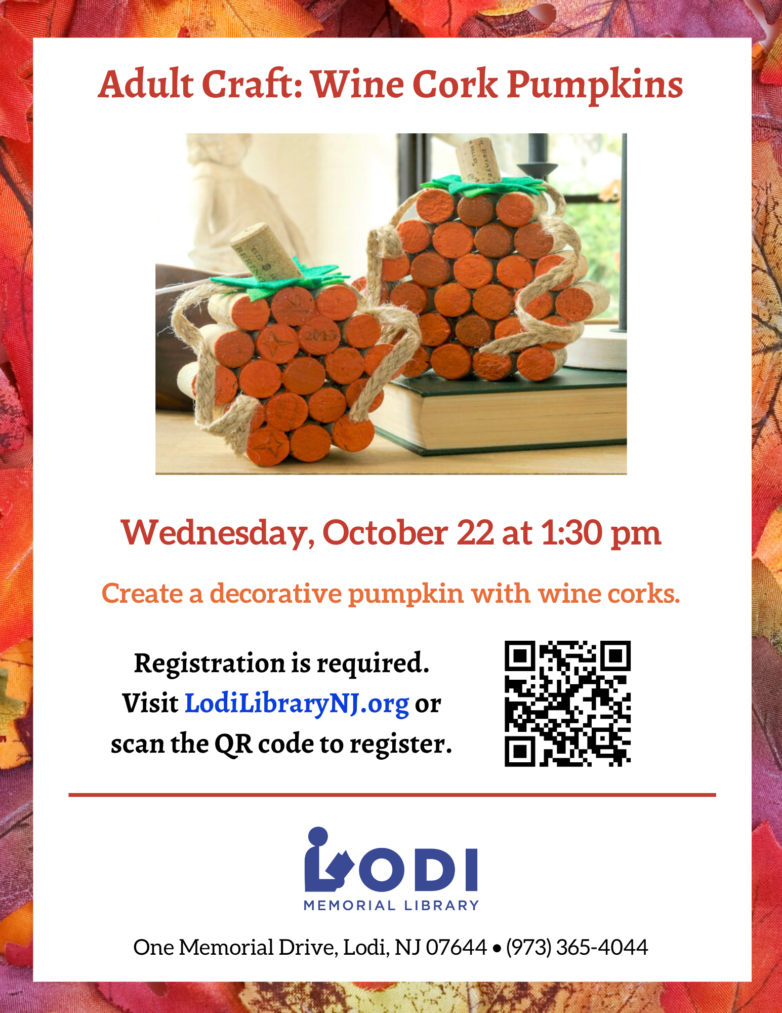 Adult Craft - Wine Cork Pumpkins