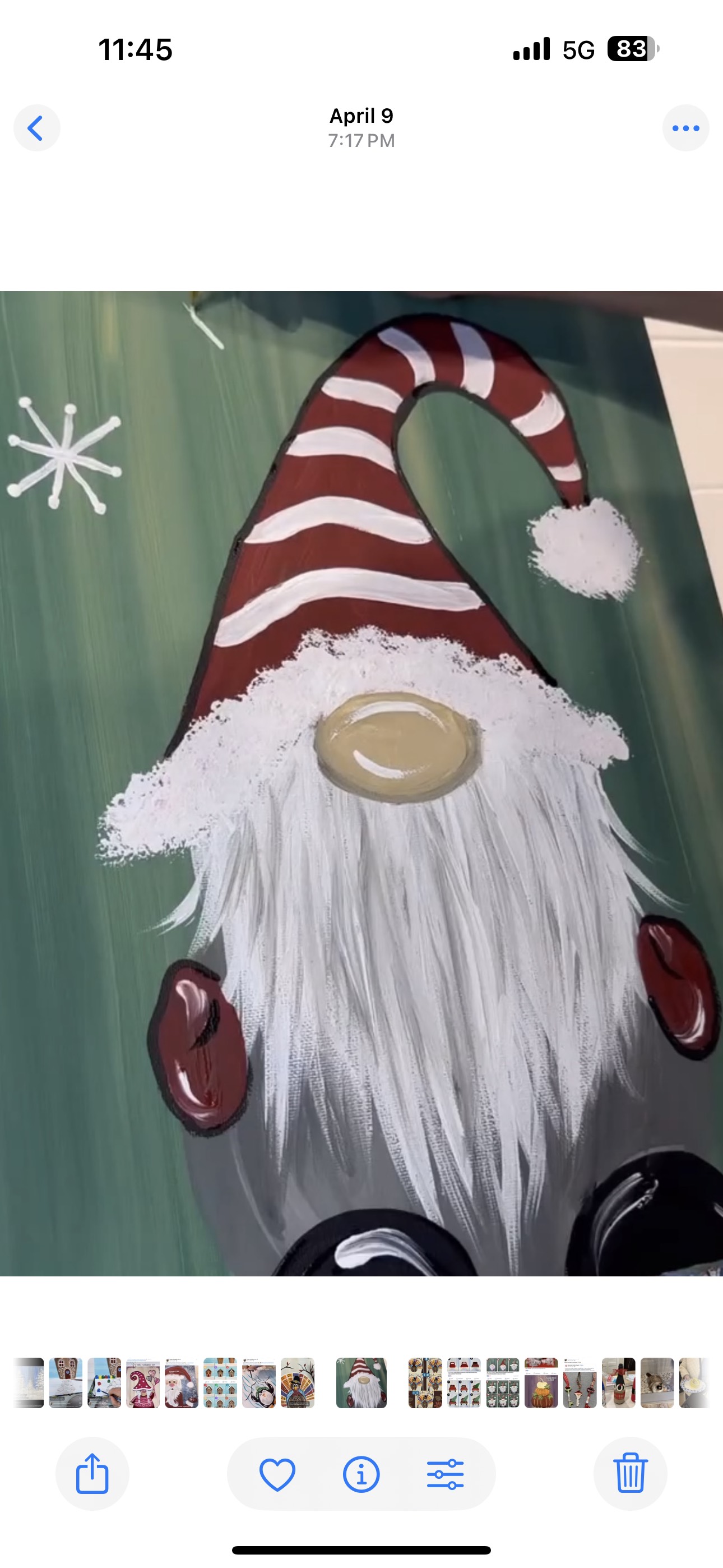 Gnome Winter Painting