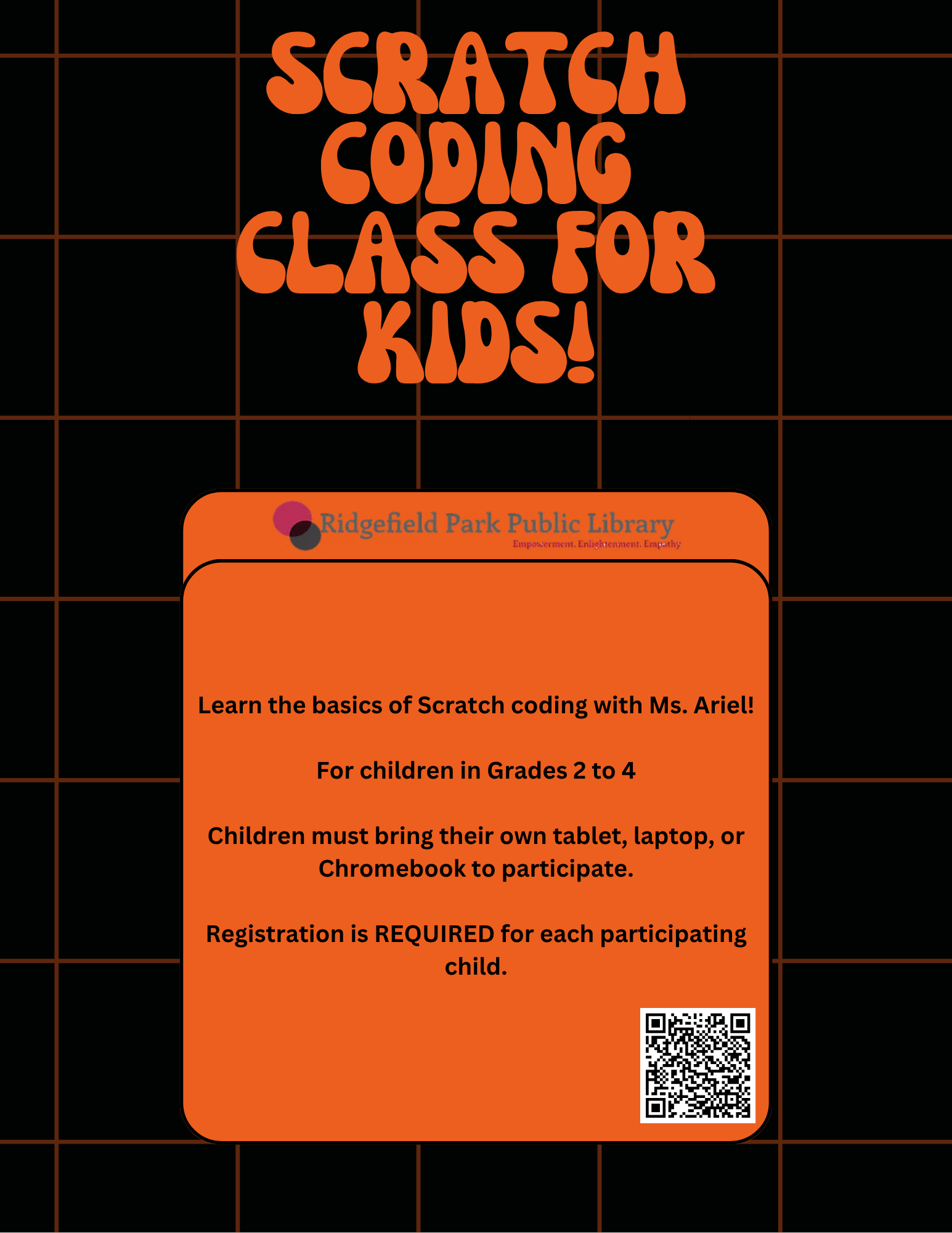 Scratch Coding Class for Kids! - Registration Required