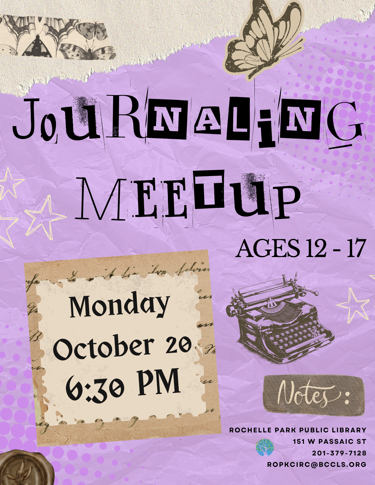 Journaling Meetup (Ages 10-17)