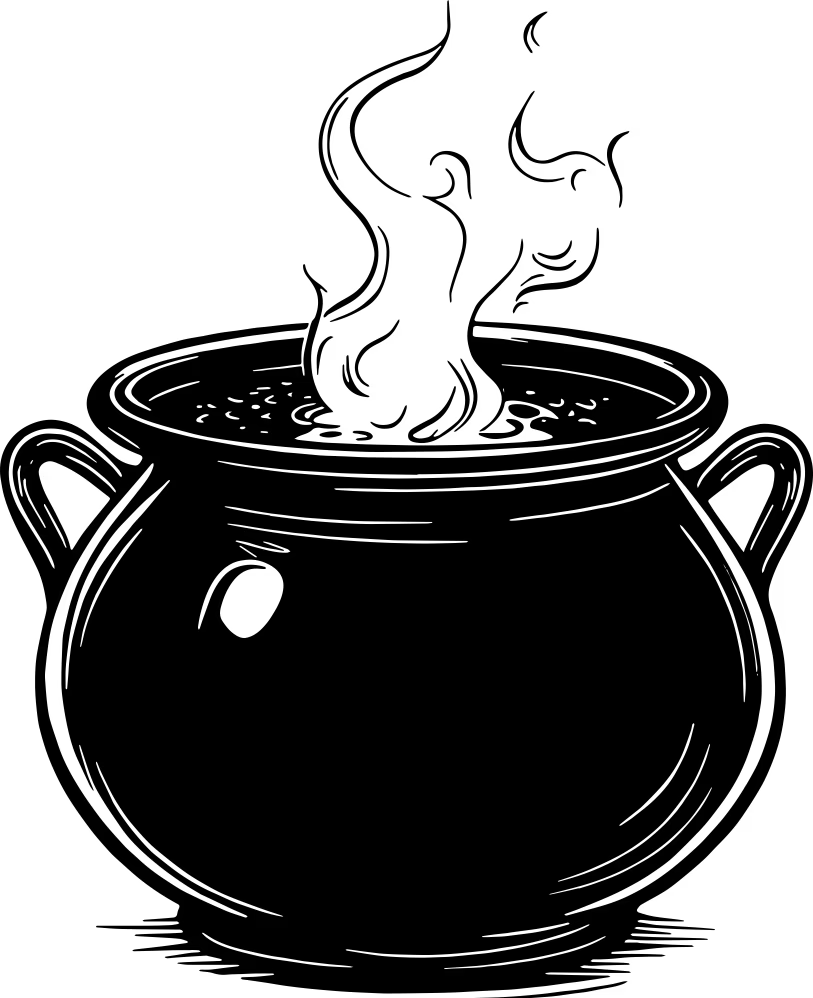 Senior Craft: Weeded Book Cauldrons