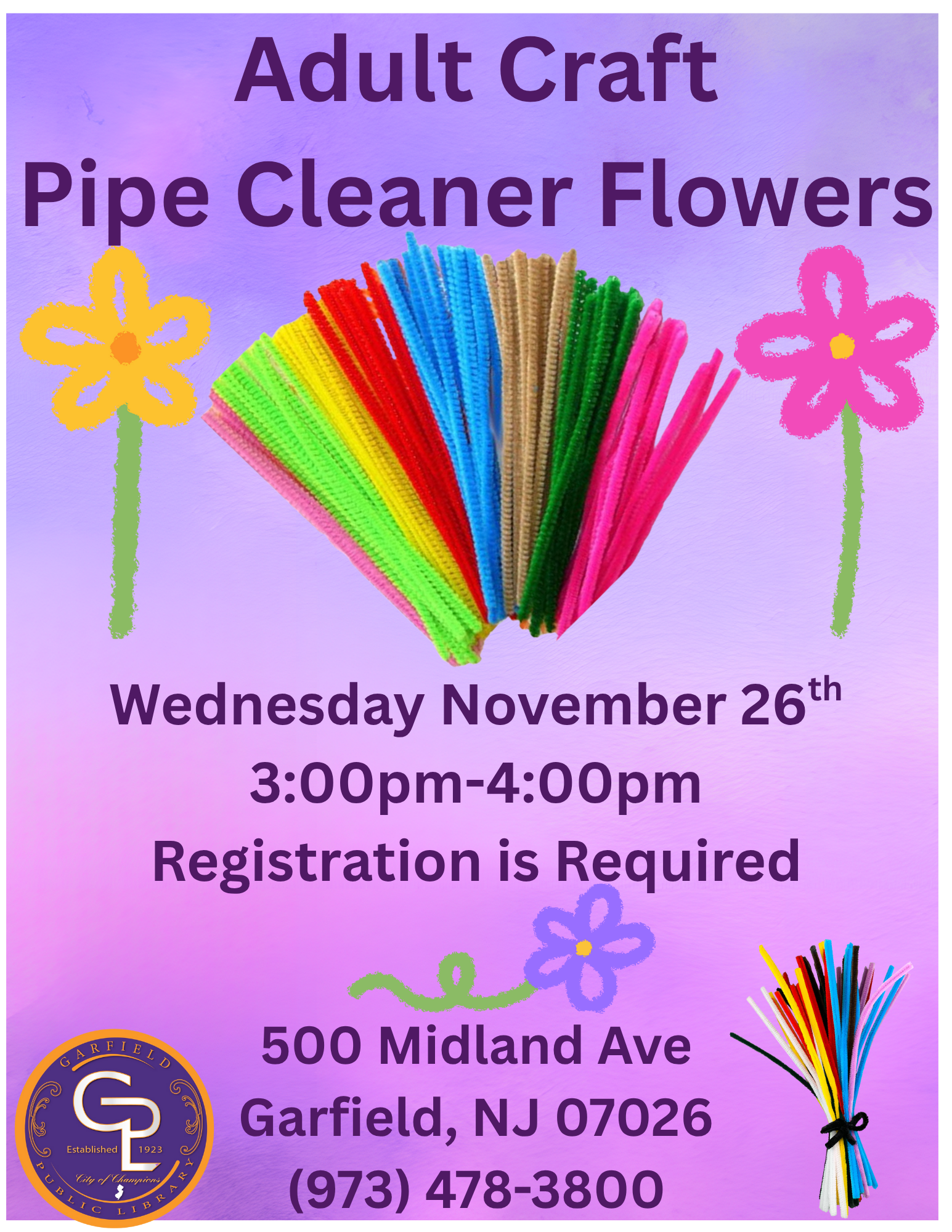 Chenille Flowers Craft