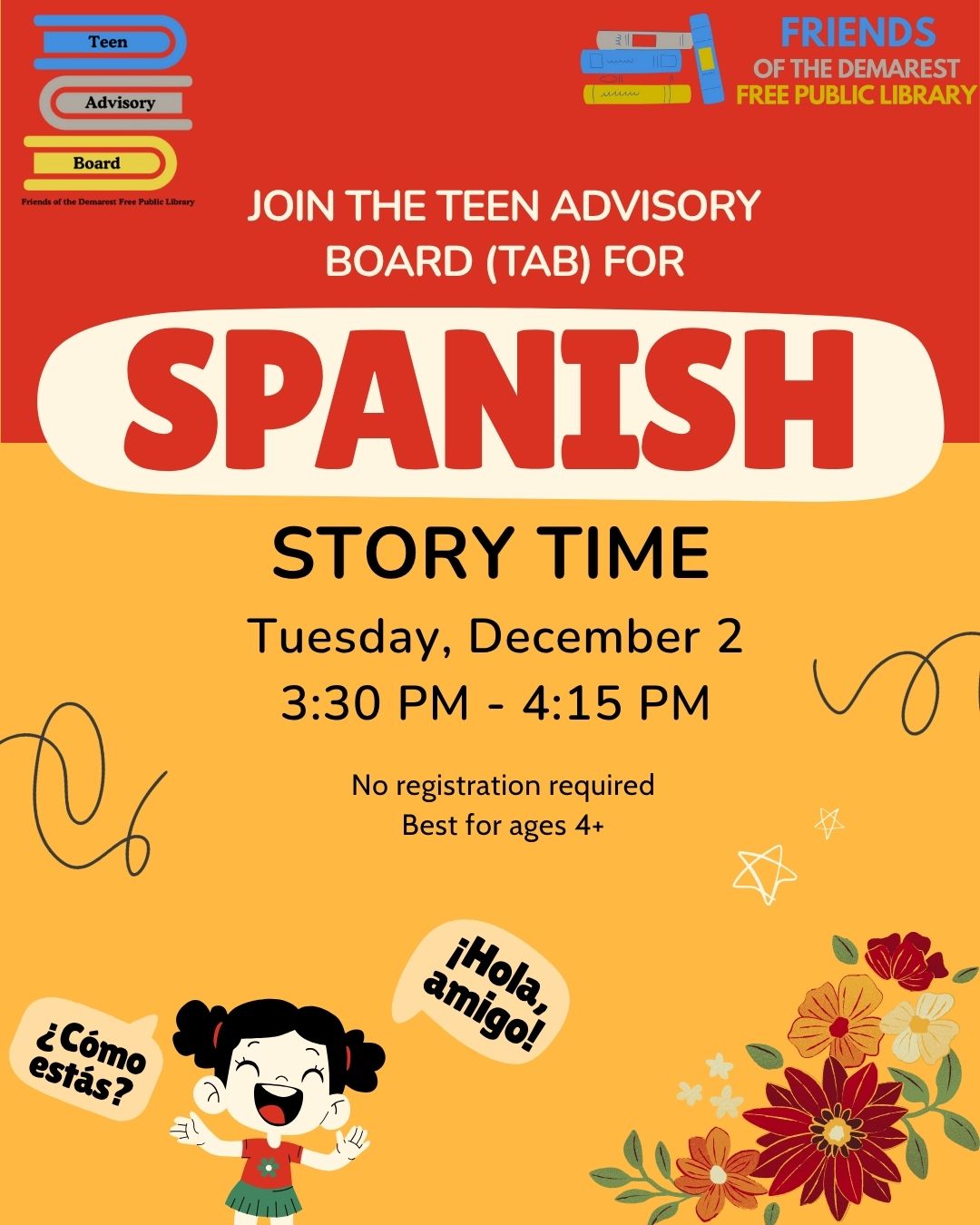 TAB Spanish Storytime (Ages 4+)