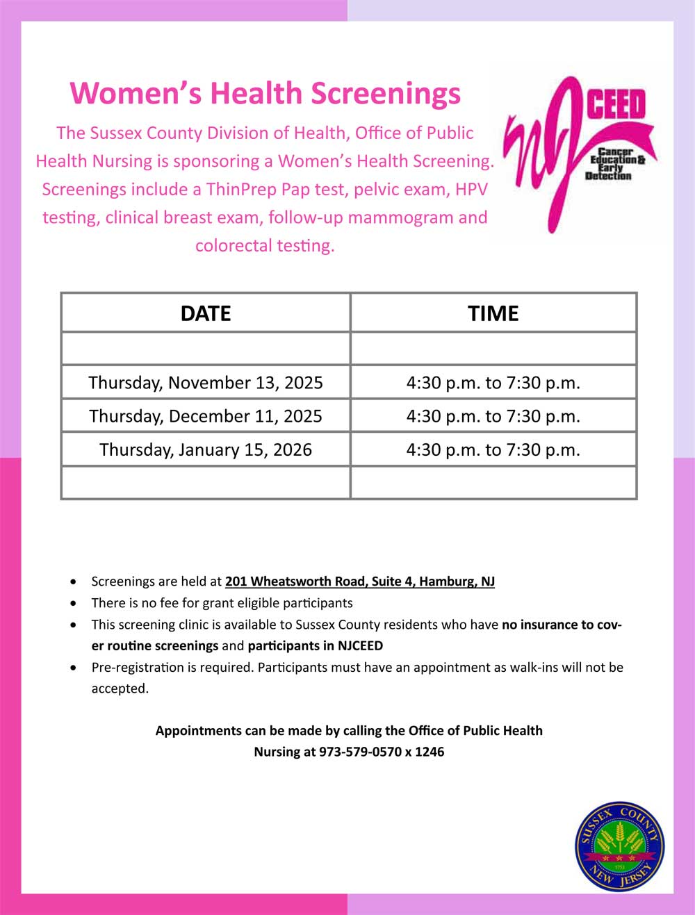 Women’s Health Screenings