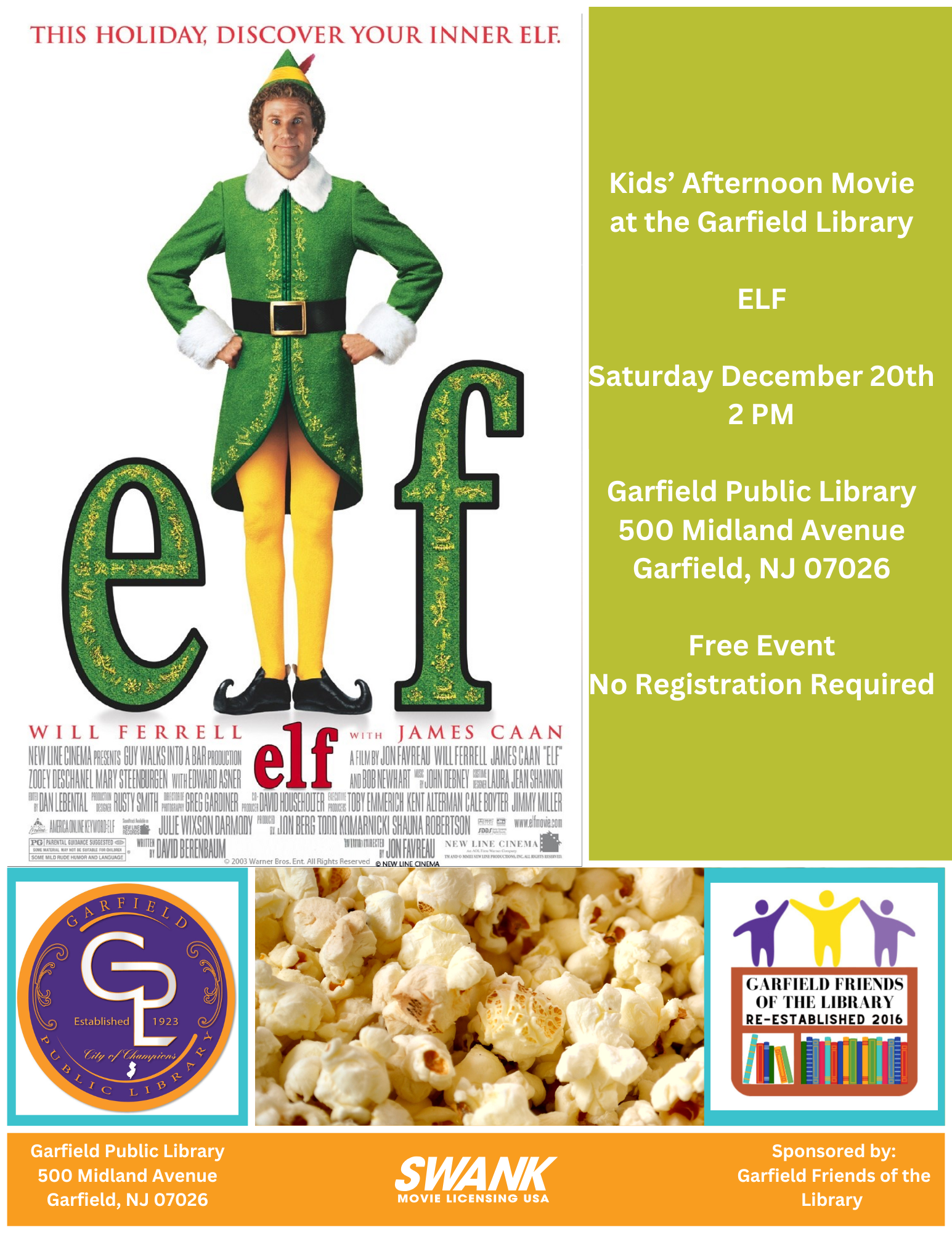 Kids’ Afternoon Movie - ELF