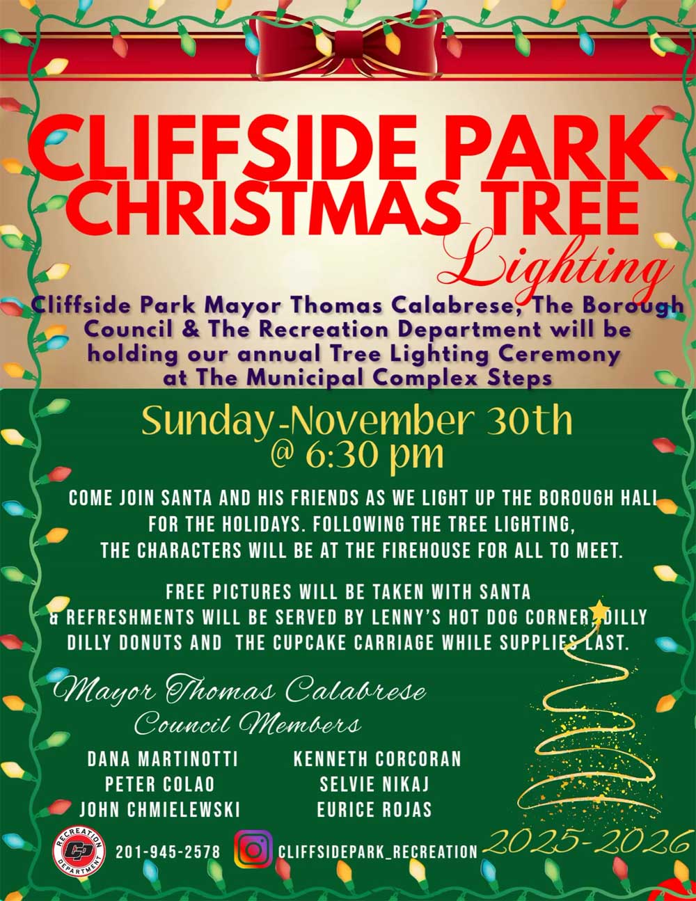 Cliffside Park's Annual Tree Lighting