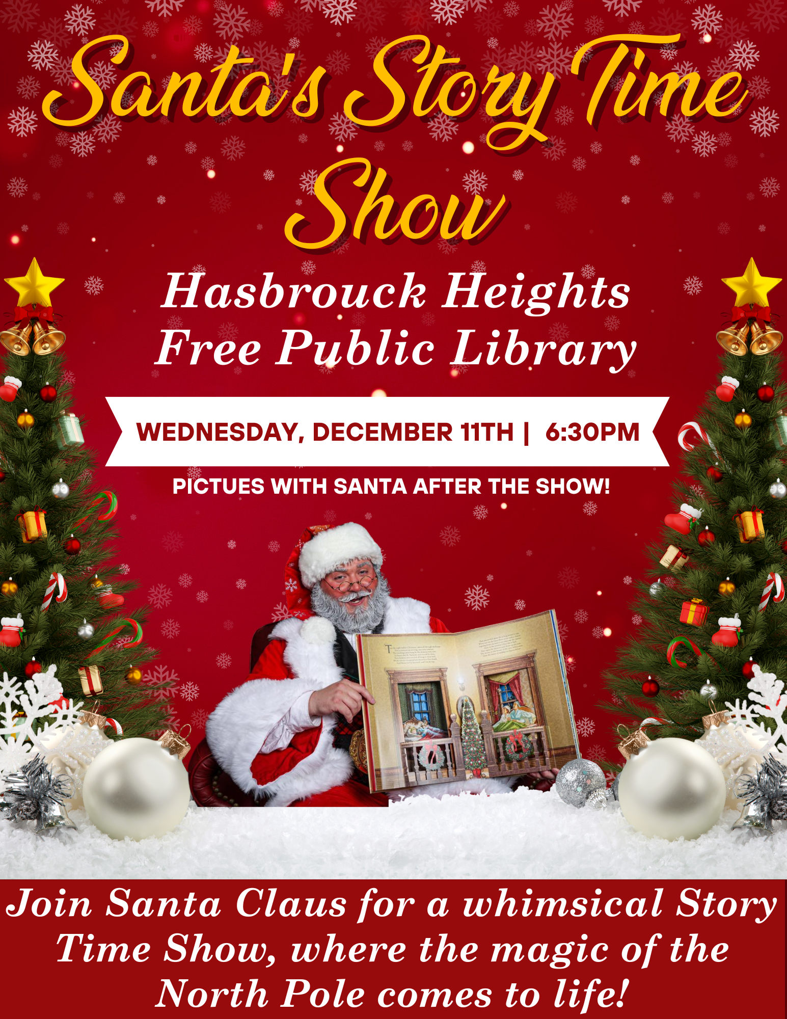 Santa's Storytime Show presented by Friends of the Hasbrouck Heights Library