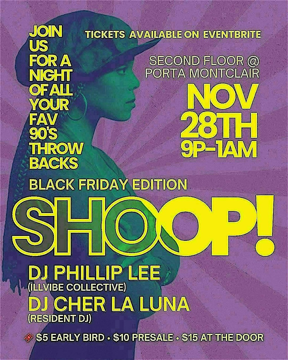 SHOOP! — A 90’s R&B + Hip-Hop Dance Party (Black Friday Edition)