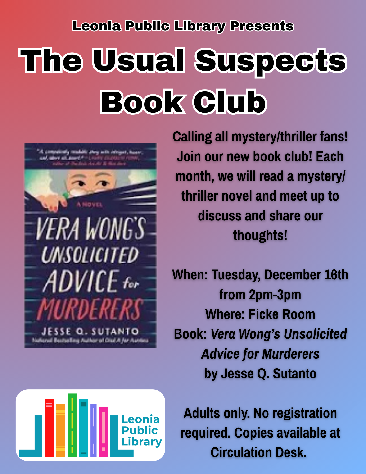 The Usual Suspects Book Club: Vera Wong's Unsolicited Advice for Murderers