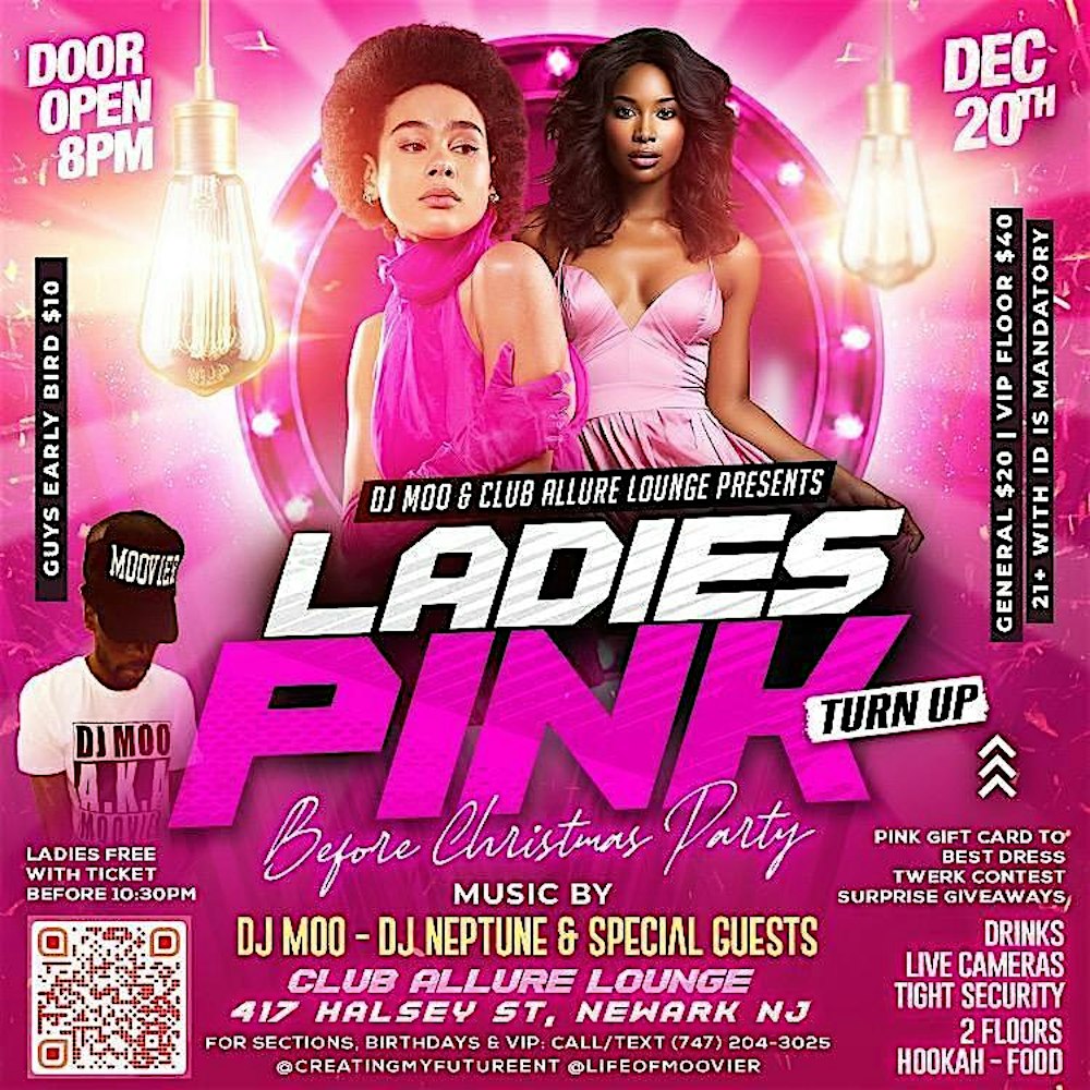 LADIES PINK TURN UP BEFORE CHRISTMAS PARTY