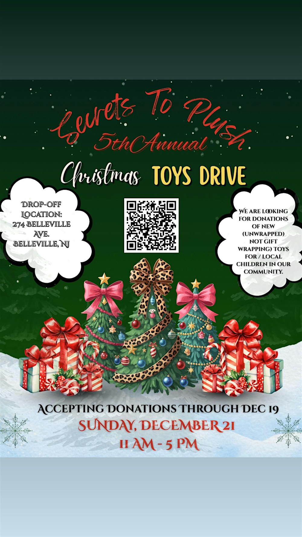 Secrets to Plush and Friends 5th Annual Christmas Toy Drive
