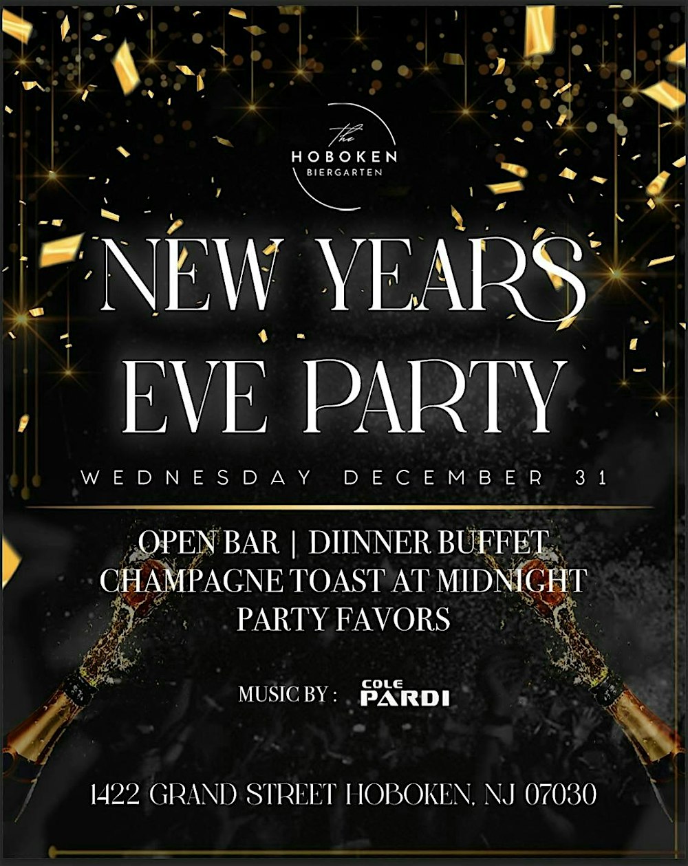 THE HOBOKEN BIERGARTEN | NEW YEARS EVE PARTY 2026