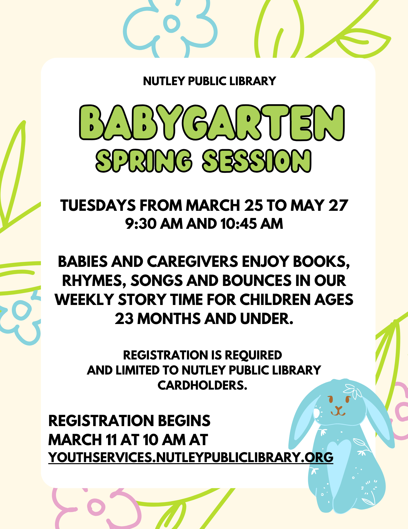 Spring Babygarten (23 months & under)