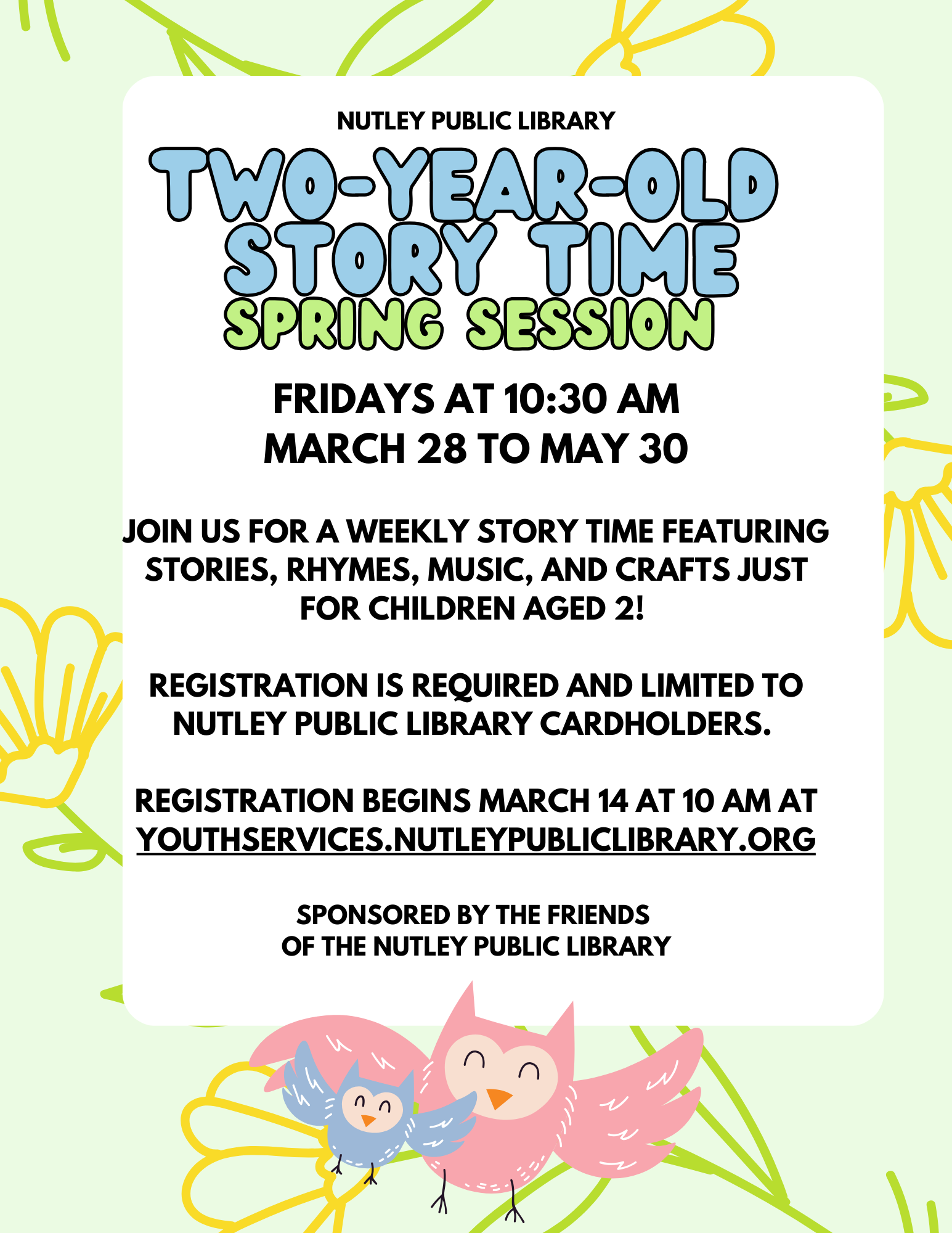 Spring Two-Year-Old Story Time