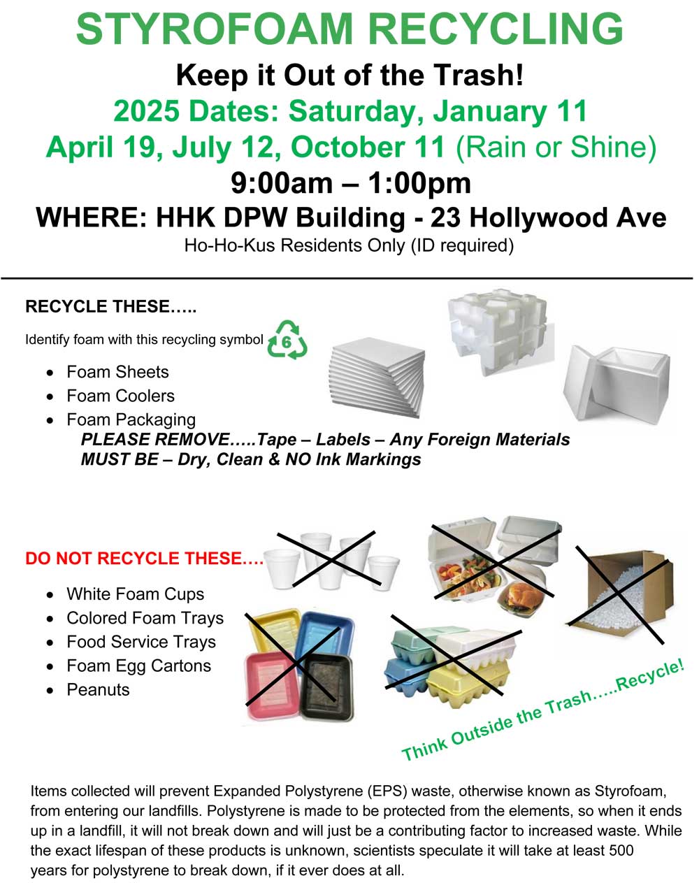 Styrofoam Event