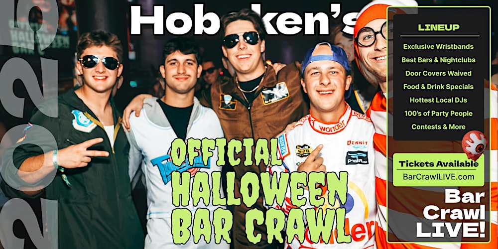 2025 Official Halloween Bar Crawl Hoboken By Bar Crawl LIVE!