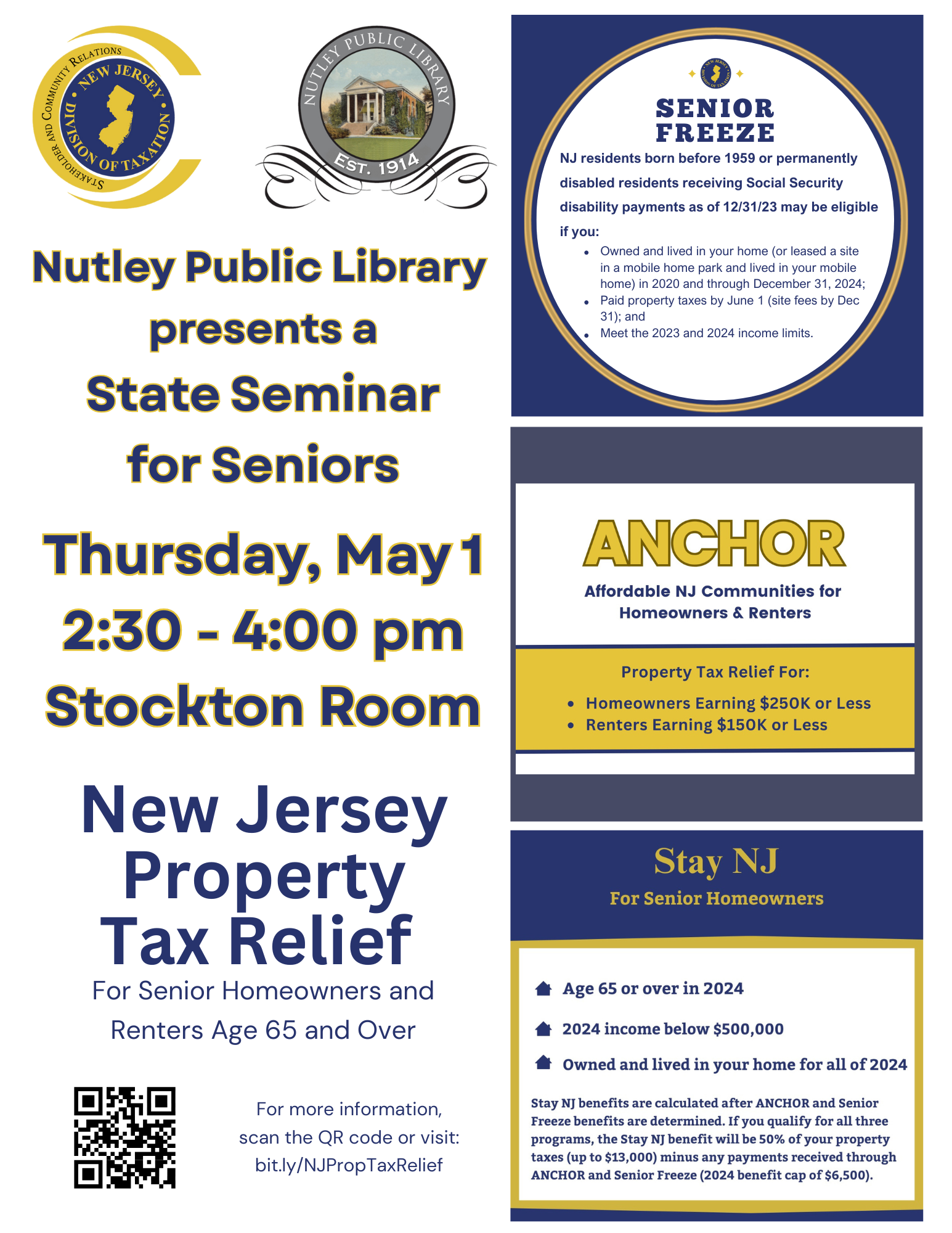 New Jersey State Property Tax Relief Seminar