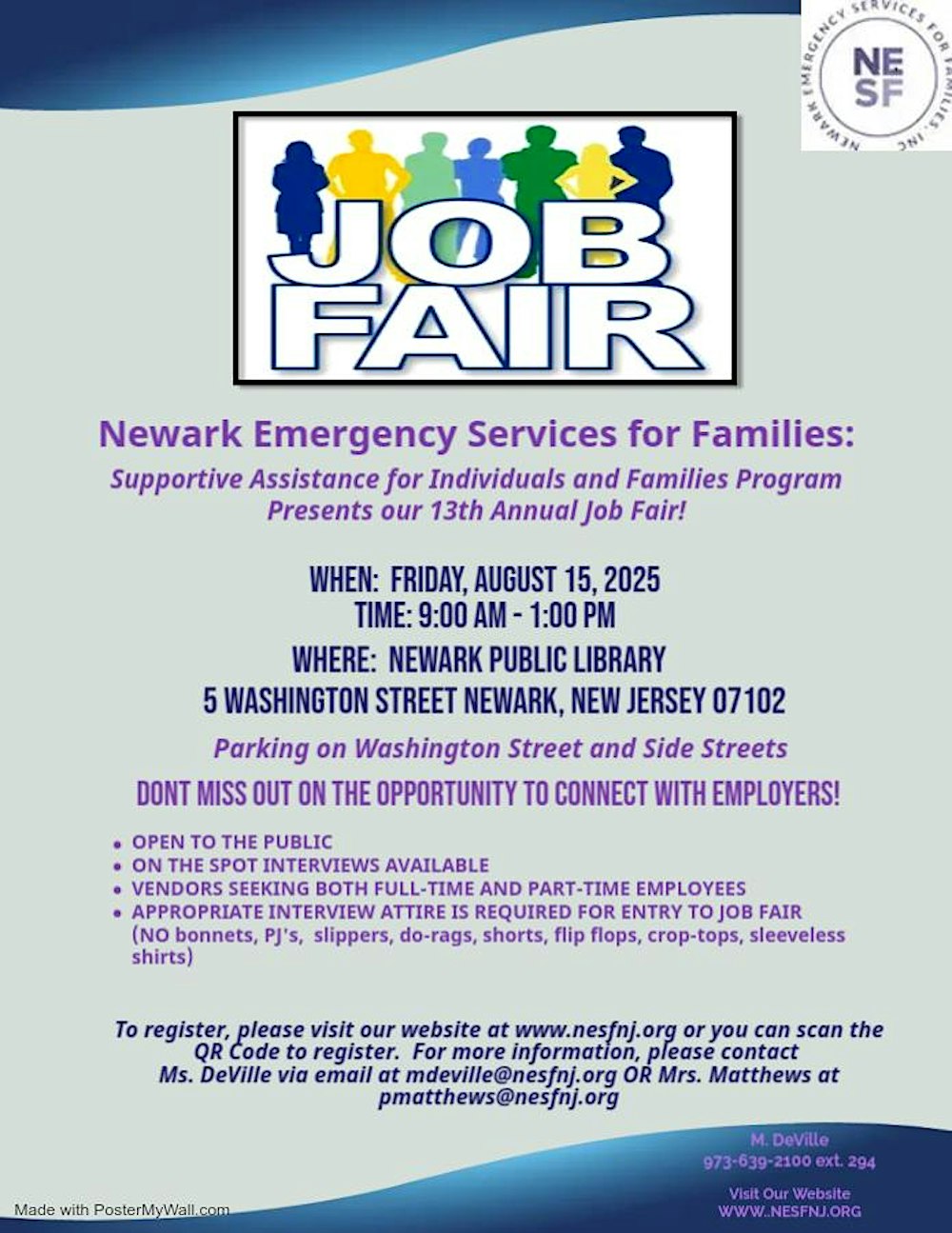 Newark Emergency Services for Families SAIF Program Annual Job Fair