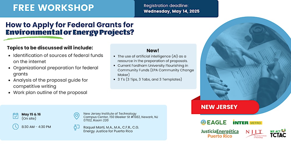 Applying for Federal Grants: Environment & Energy - Hub NJ