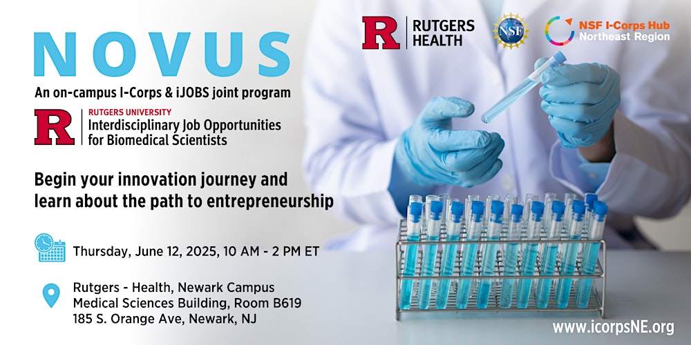 Novus I-Corps Program at Rutgers-Health (Newark)