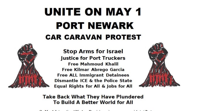 CAR CARAVAN PROTEST   PORT NEWARK