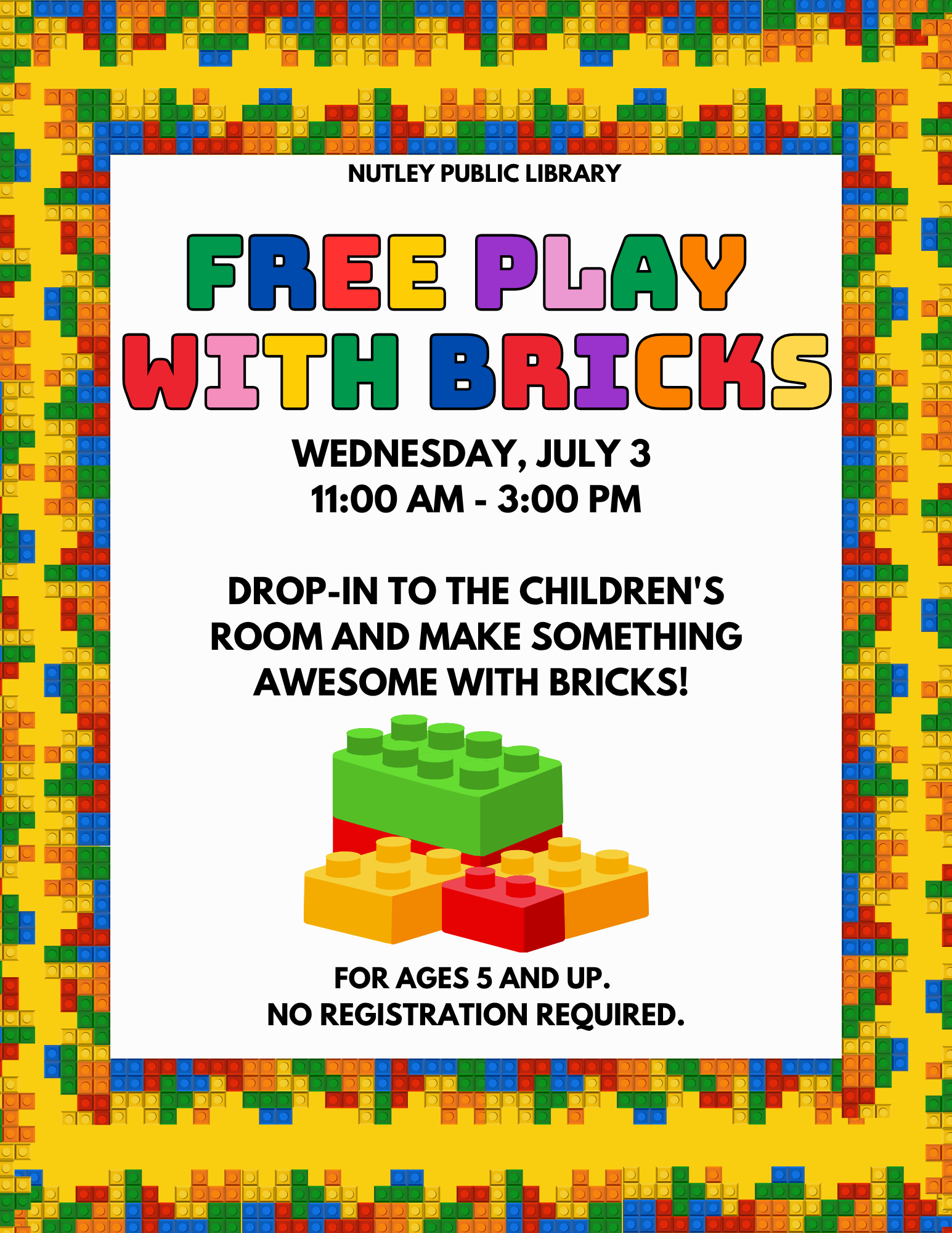 Free Play with Bricks (Ages 5 & Up)