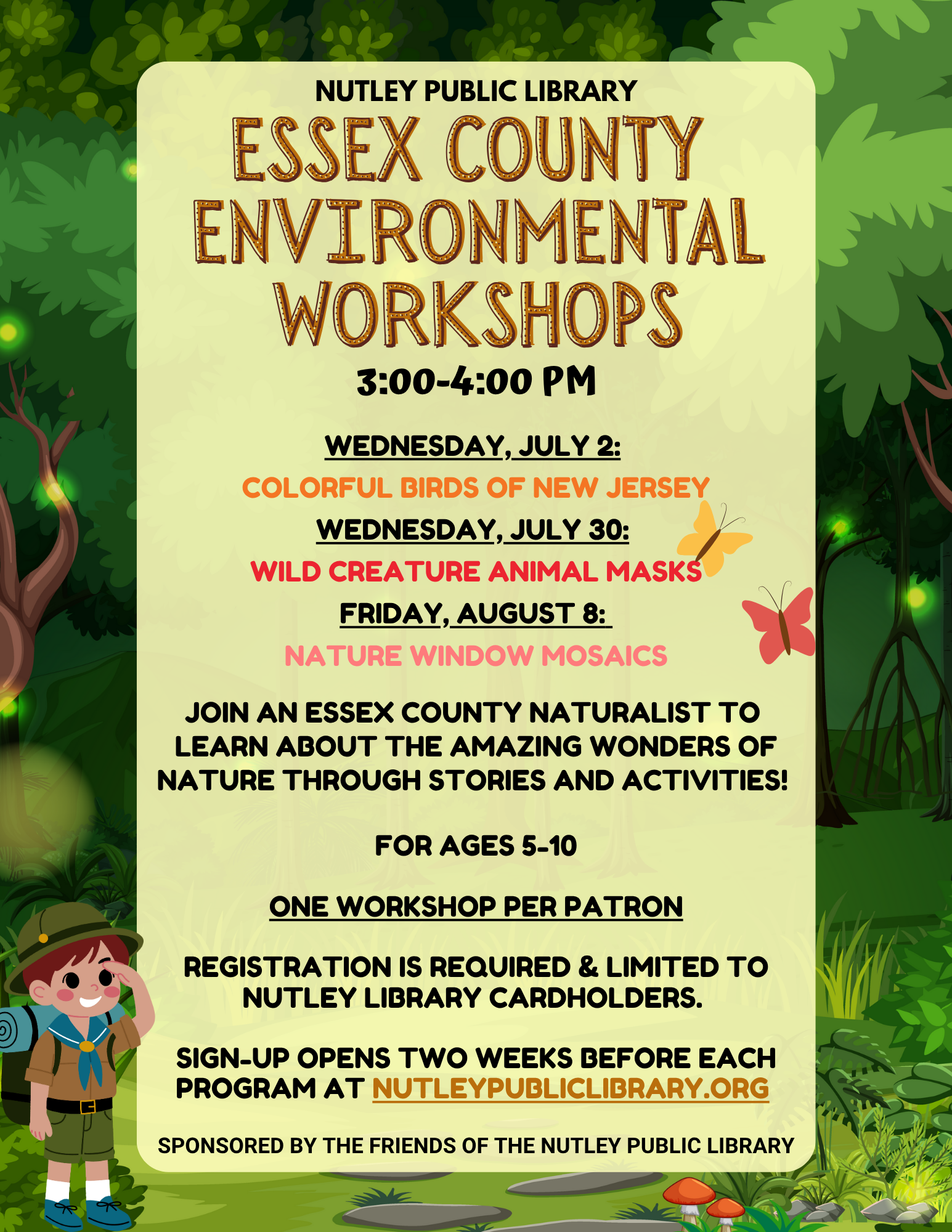 Nature Window Mosaics: Essex County Environmental Workshop (Ages 5-10)