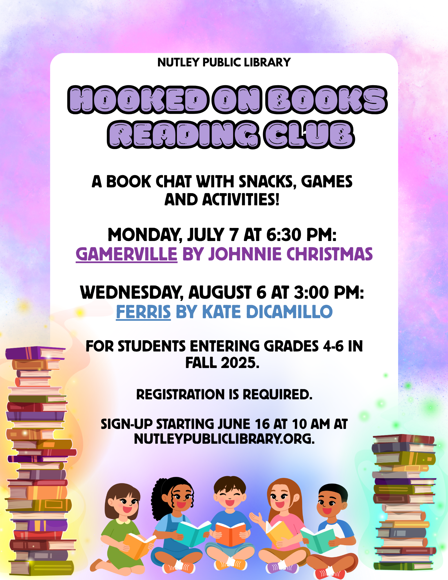Hooked on Books Reading Club (Grades 4-6)