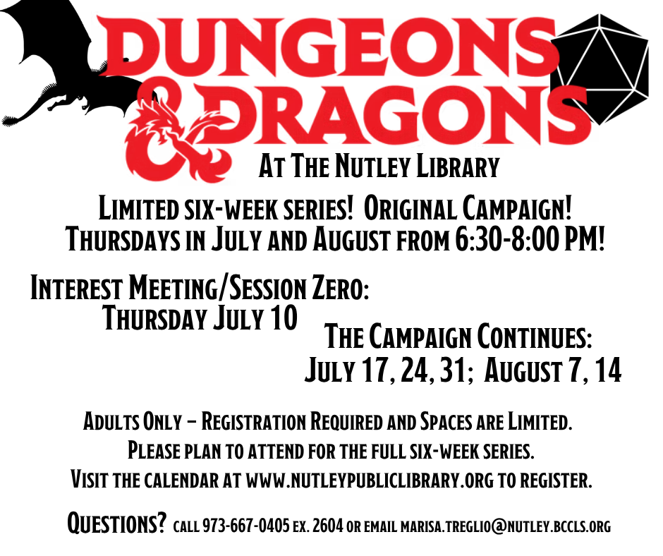 Dungeons and Dragons at the Nutley Library