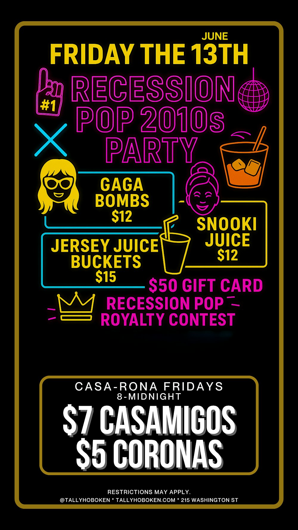Recession Pop 2010s Party — Friday the 13th at Tally Ho