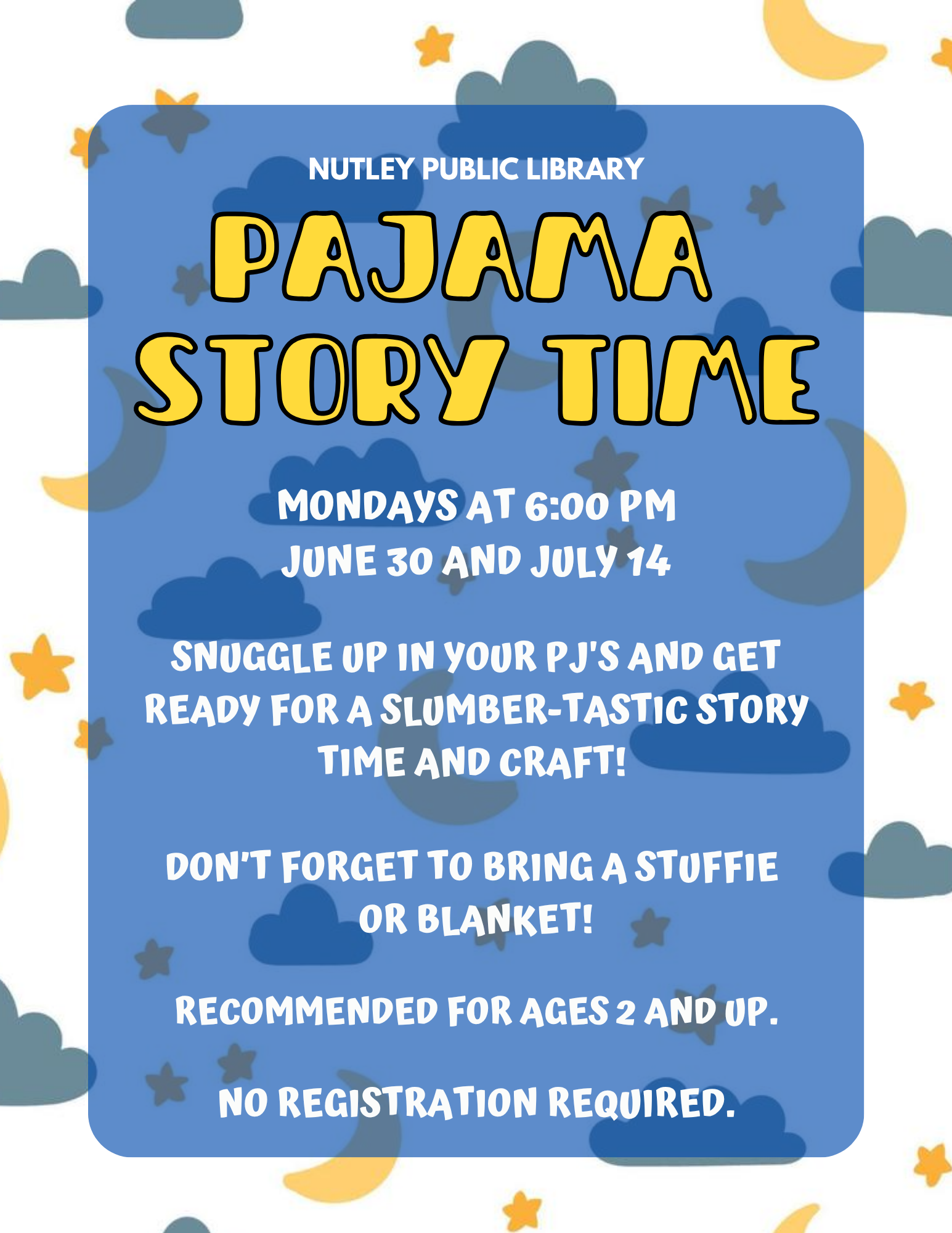 Pajama Story Time (Ages 2 and Up)