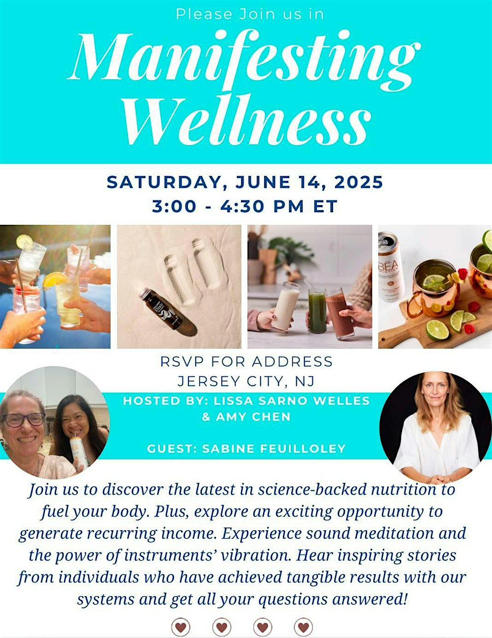MANIFESTING WELLNESS: Sound ,Tasting Party & Opportunity Meeting 6.14.25