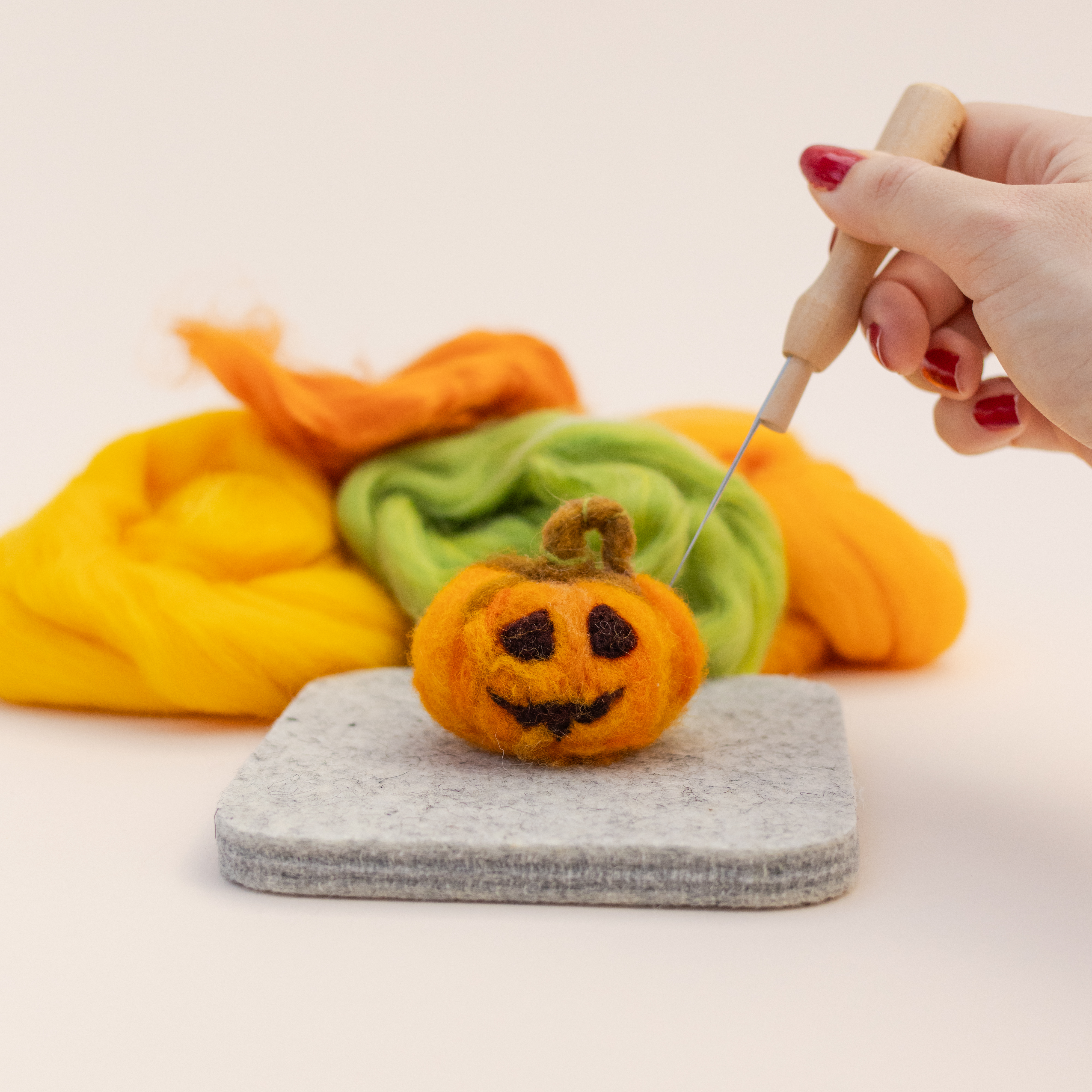 Adult Craft: Felted Pumpkins