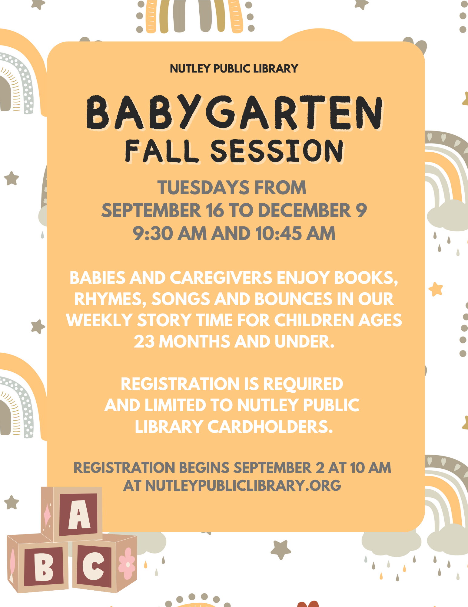 Fall Babygarten (23 months & under)