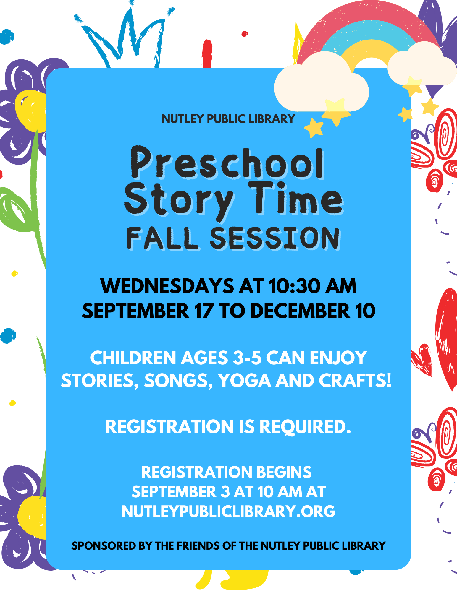 Fall Preschool Story Time (Ages 3-5)