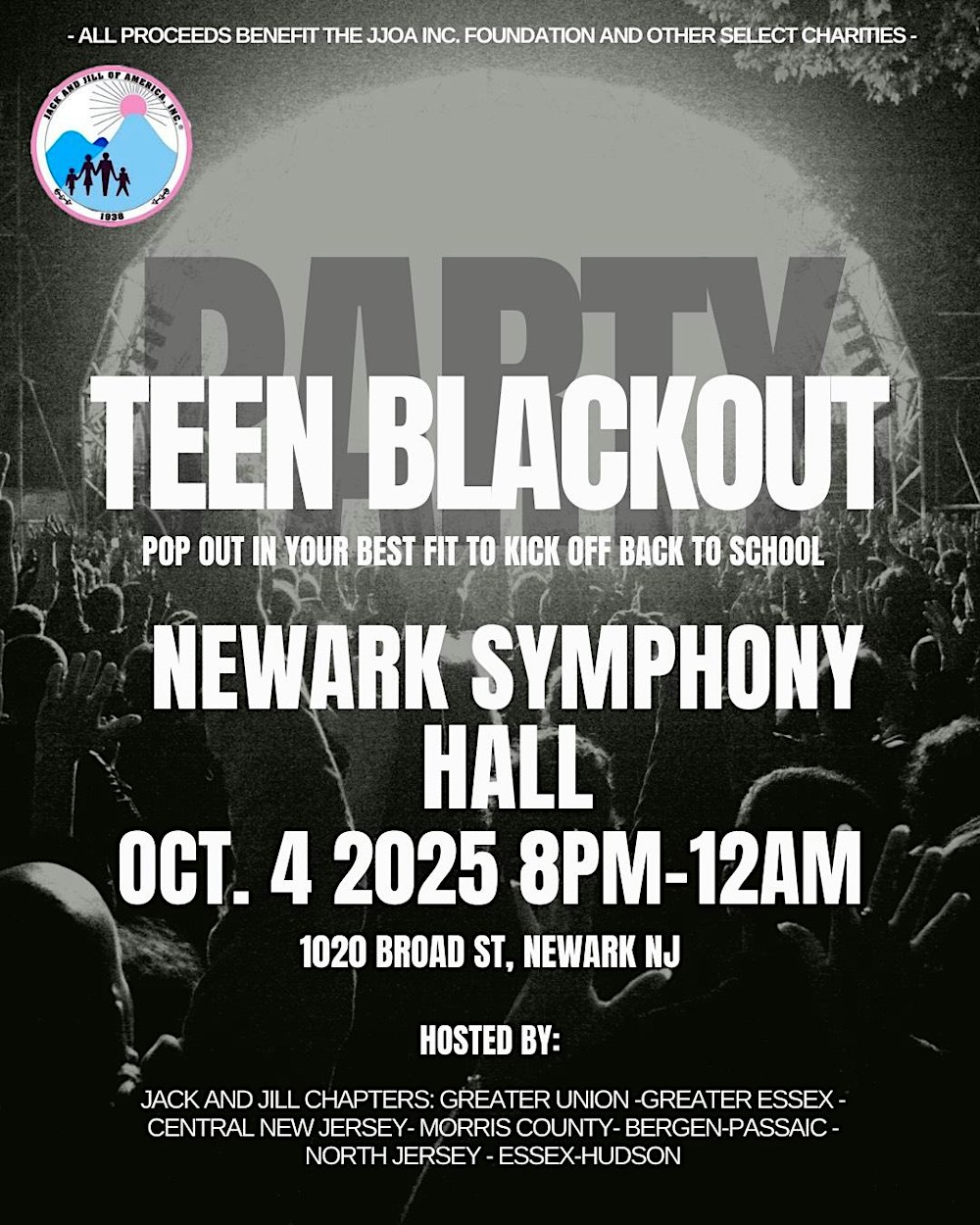 Teen & Adult Black Out Party, NJ Chapters of Jack and Jill of America, Inc.