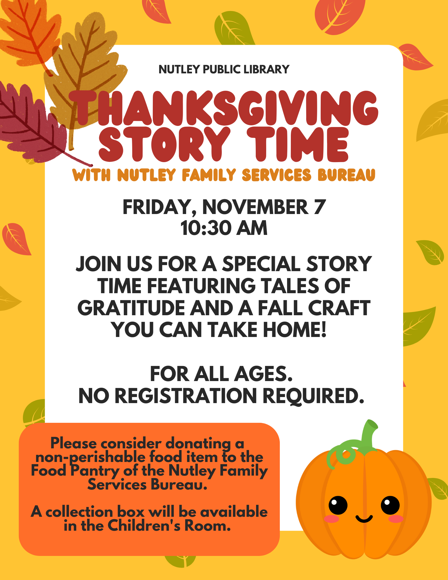 Thanksgiving Story Time (All Ages)