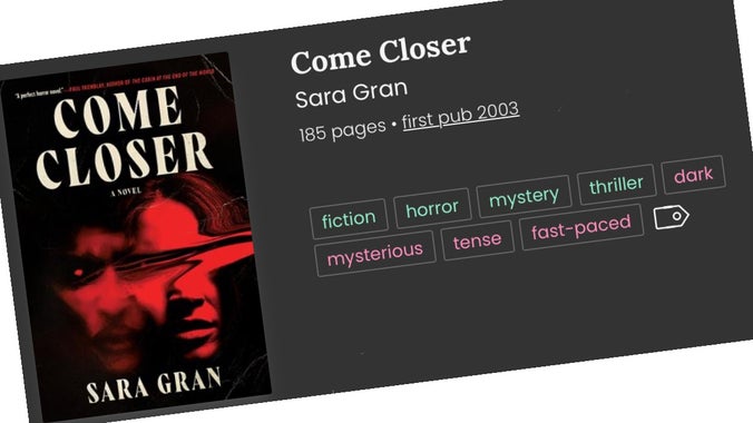 Come Closer by Sara Gran (Oct)