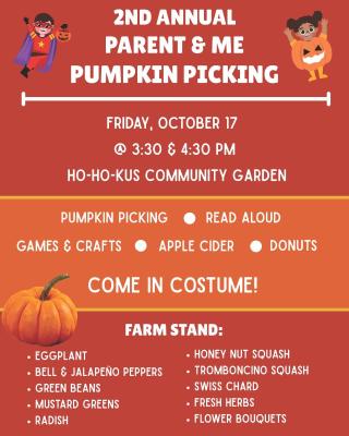 2nd Annual Parent & Me Pumpkin Picking & Farm Stand