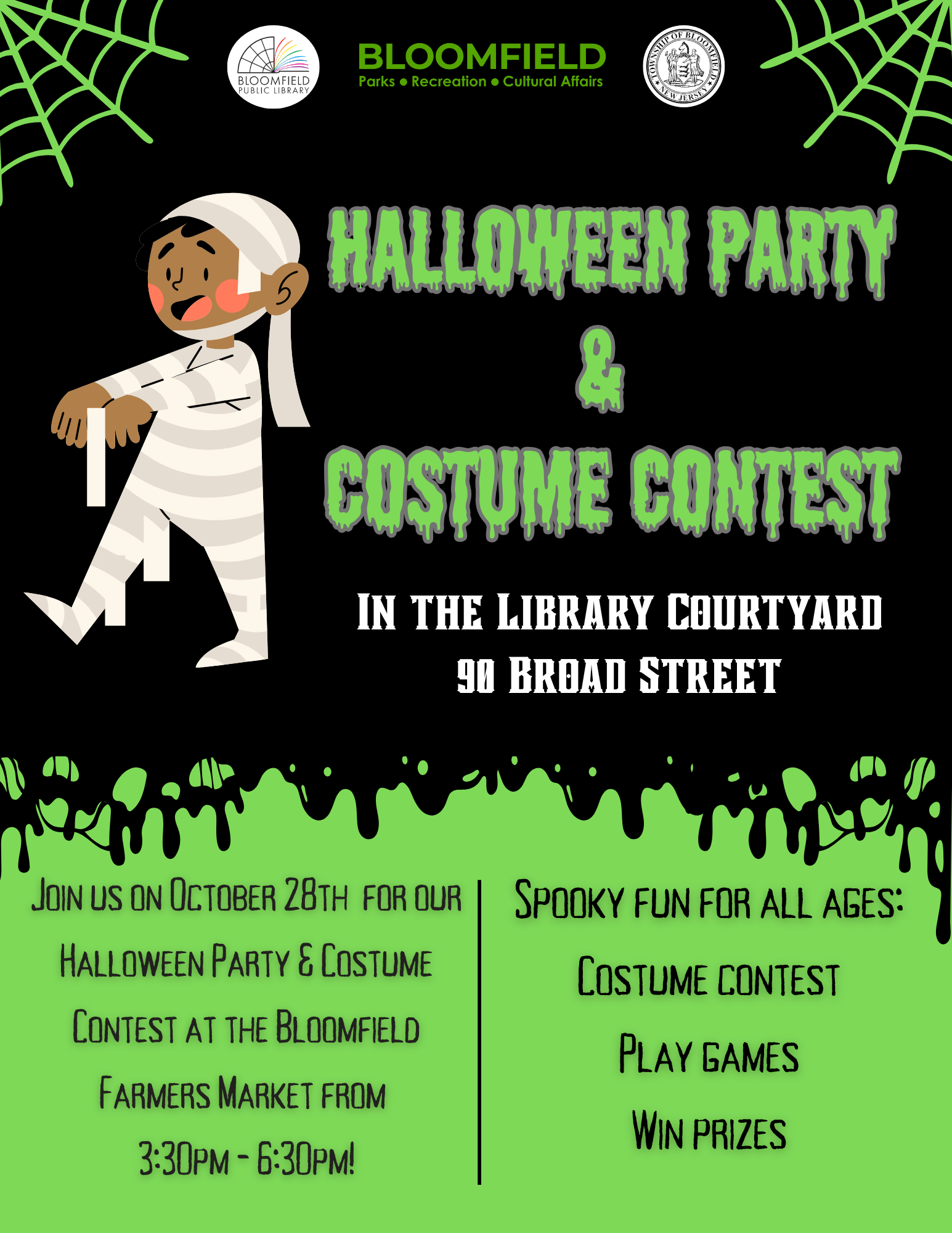 Halloween Party & Costume Contest @ the Bloomfield Farmers Market