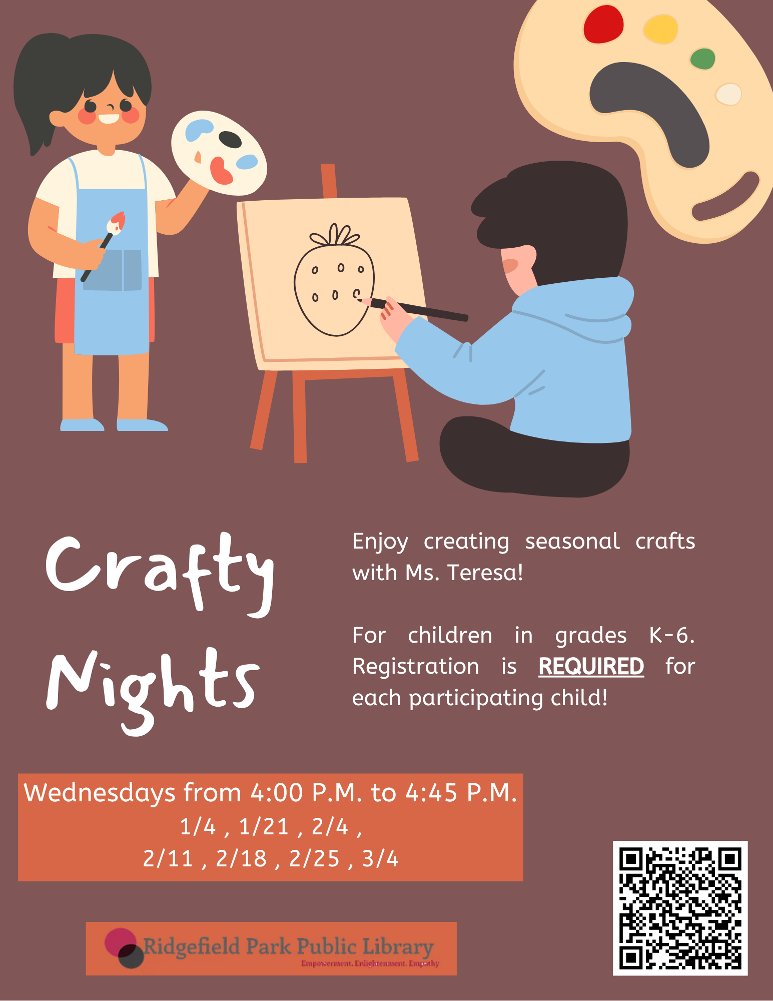 Crafty Nights for Kids! - Registration Required