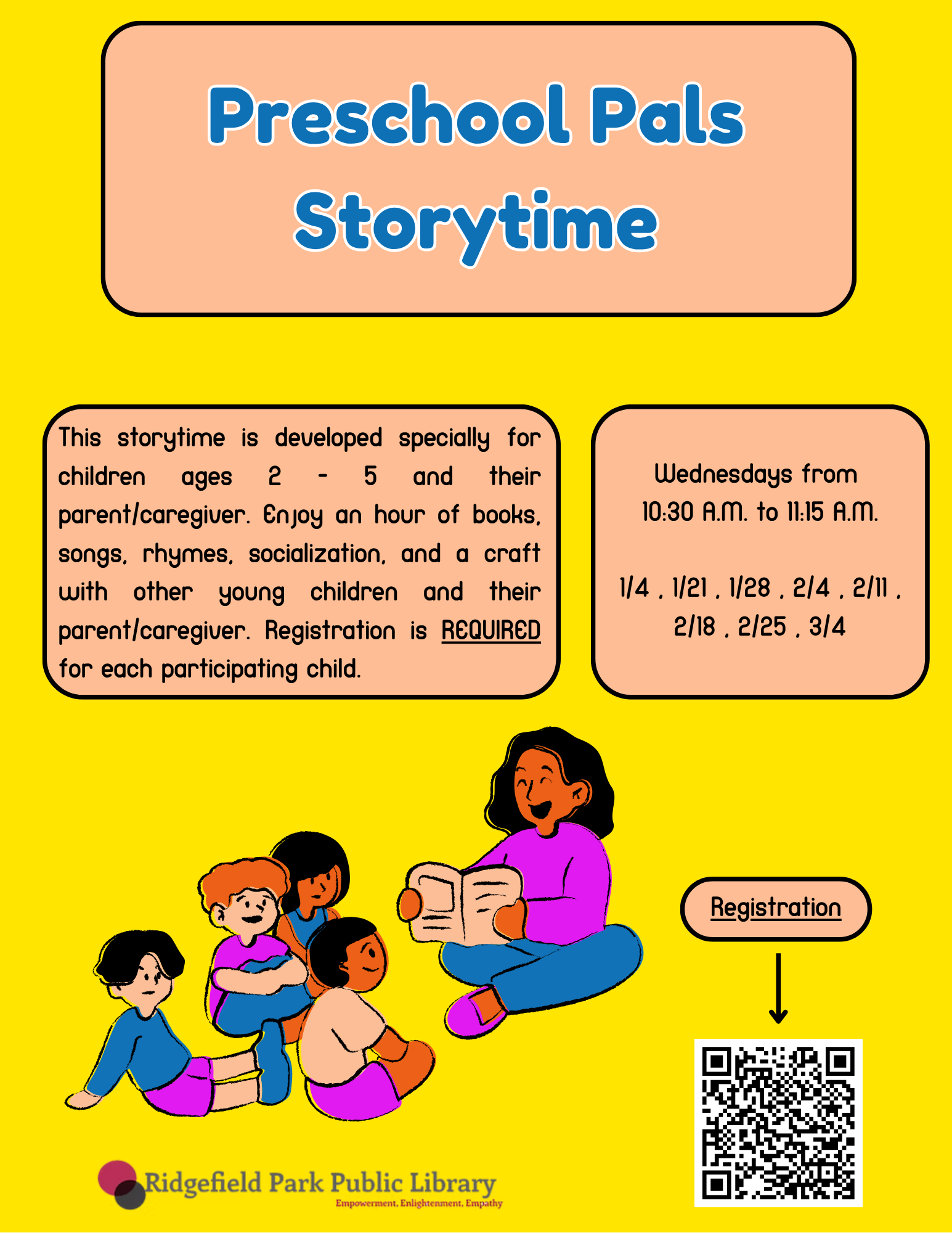 Preschool Pals Storytime! - Registration Required